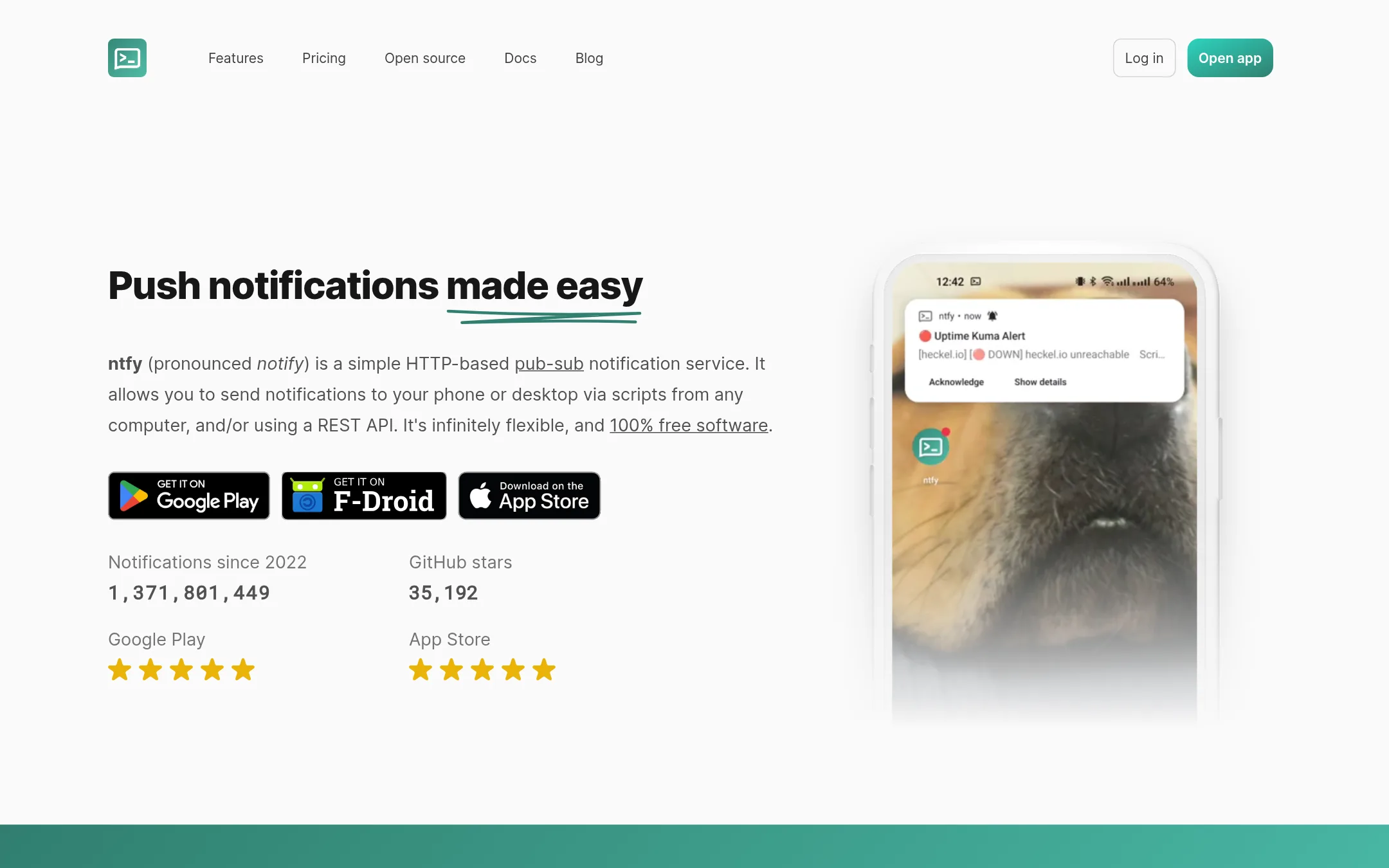 ntfy homepage