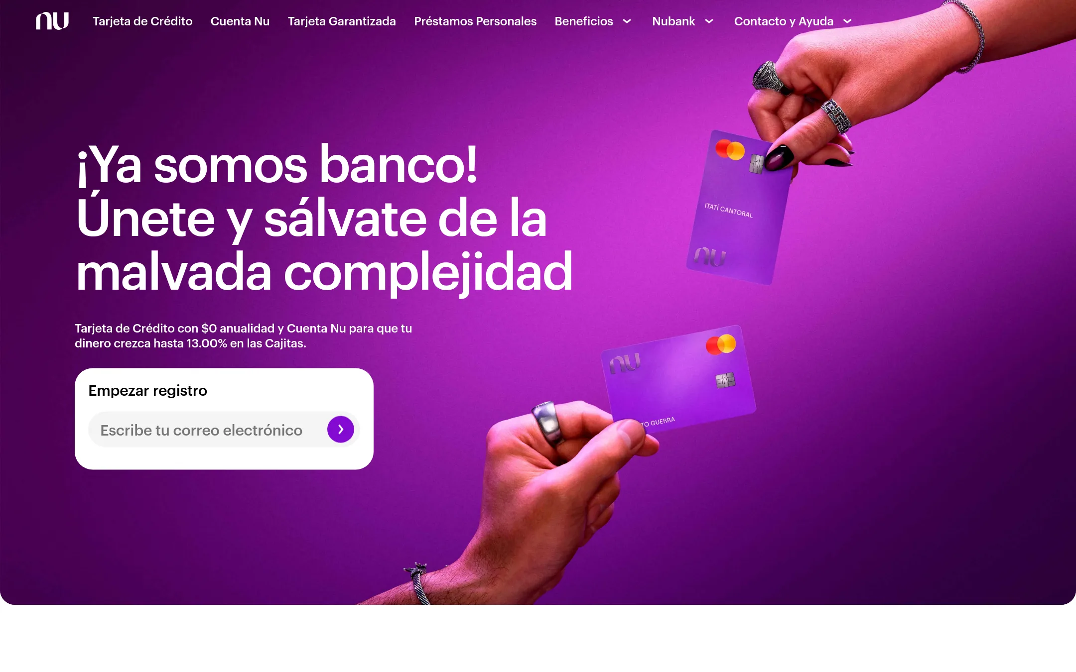 Nubank homepage