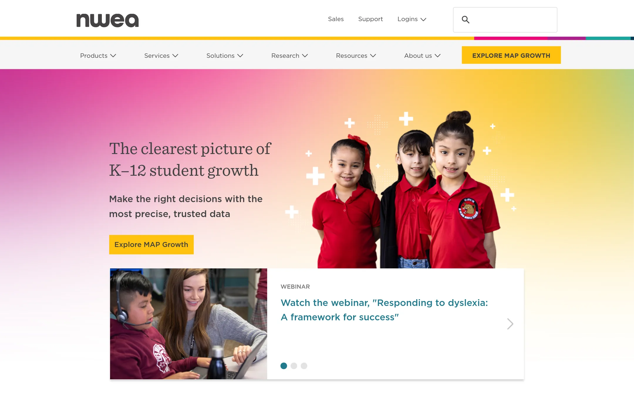 NWEA homepage