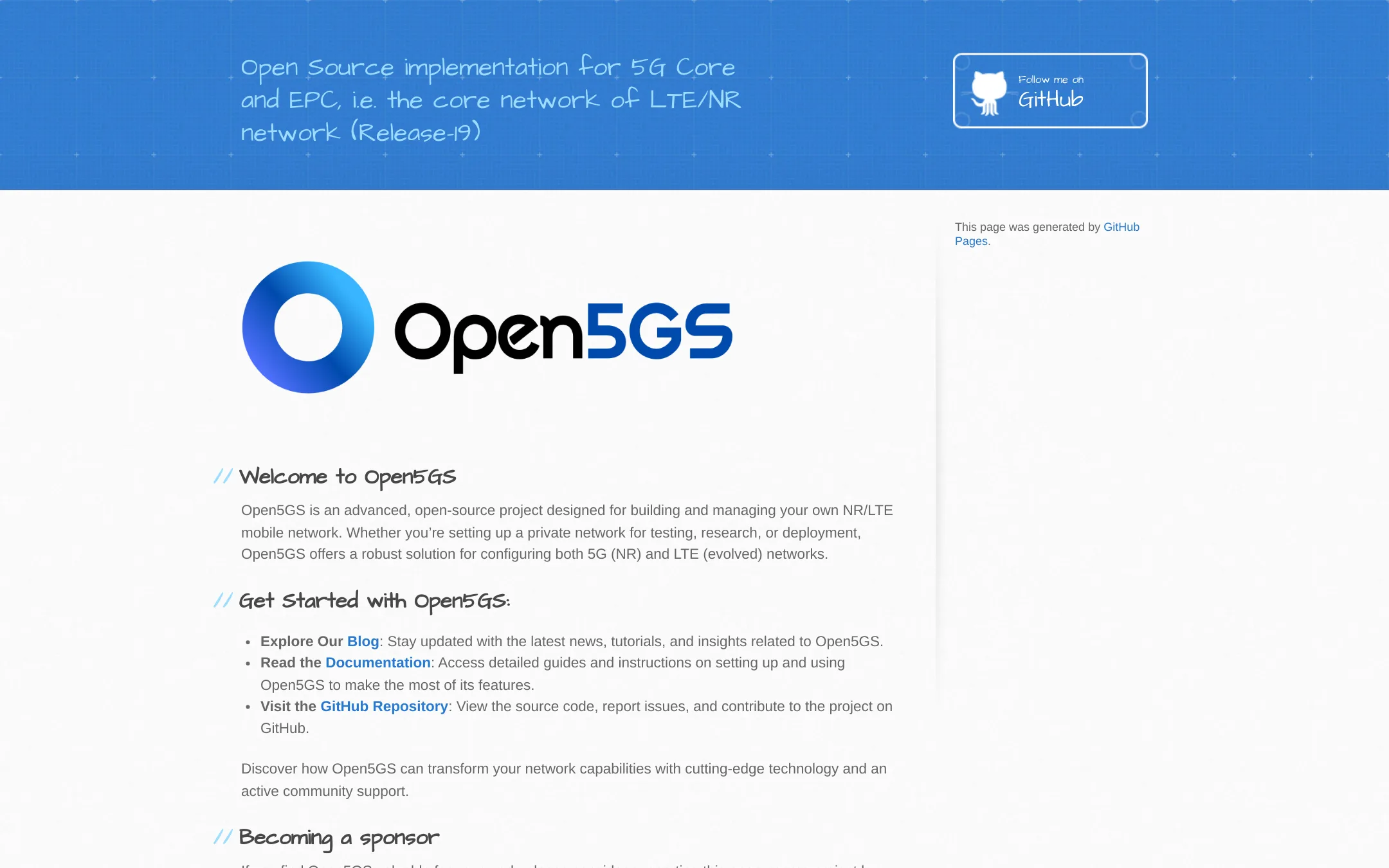 Open5GS homepage