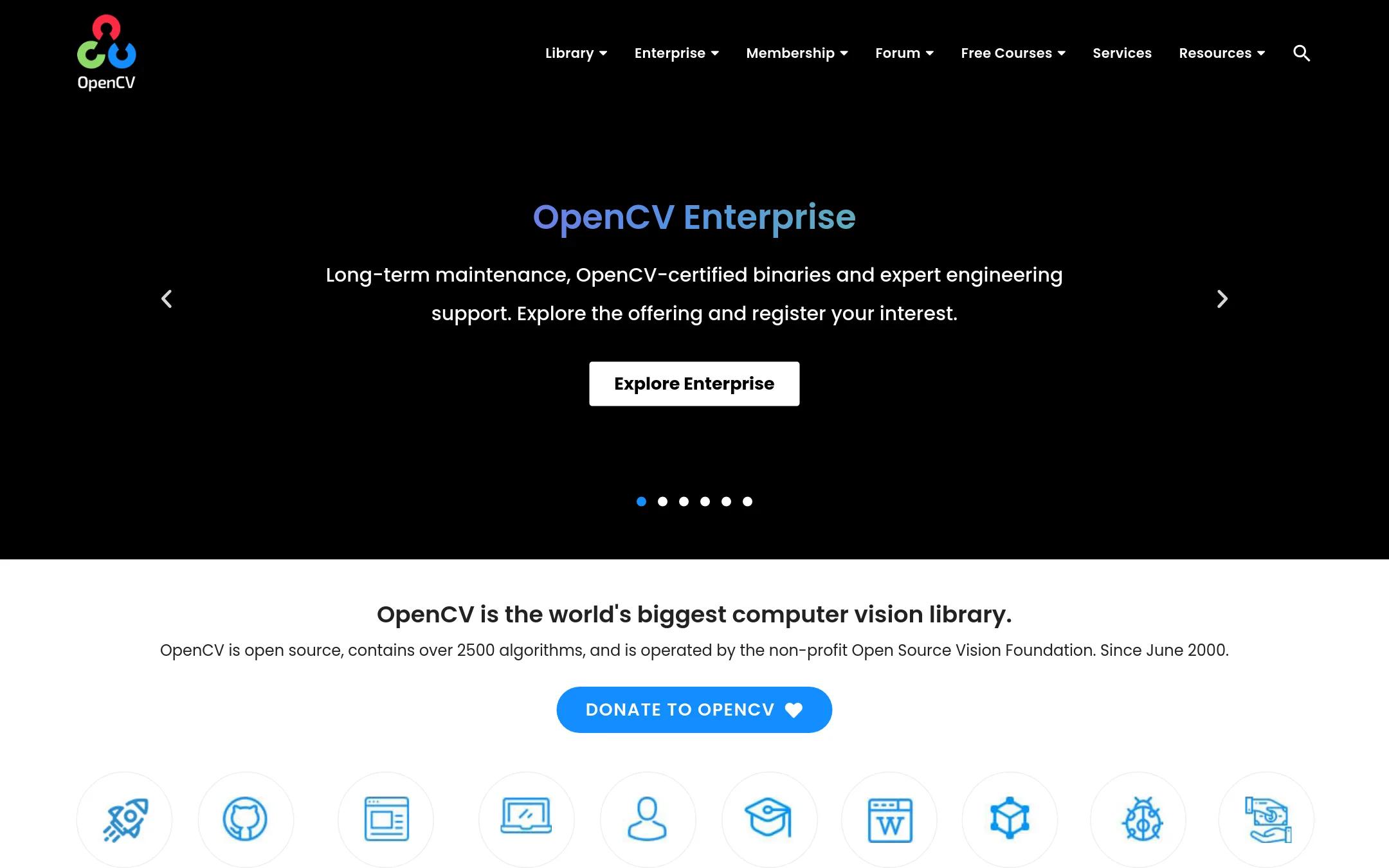 OpenCV homepage