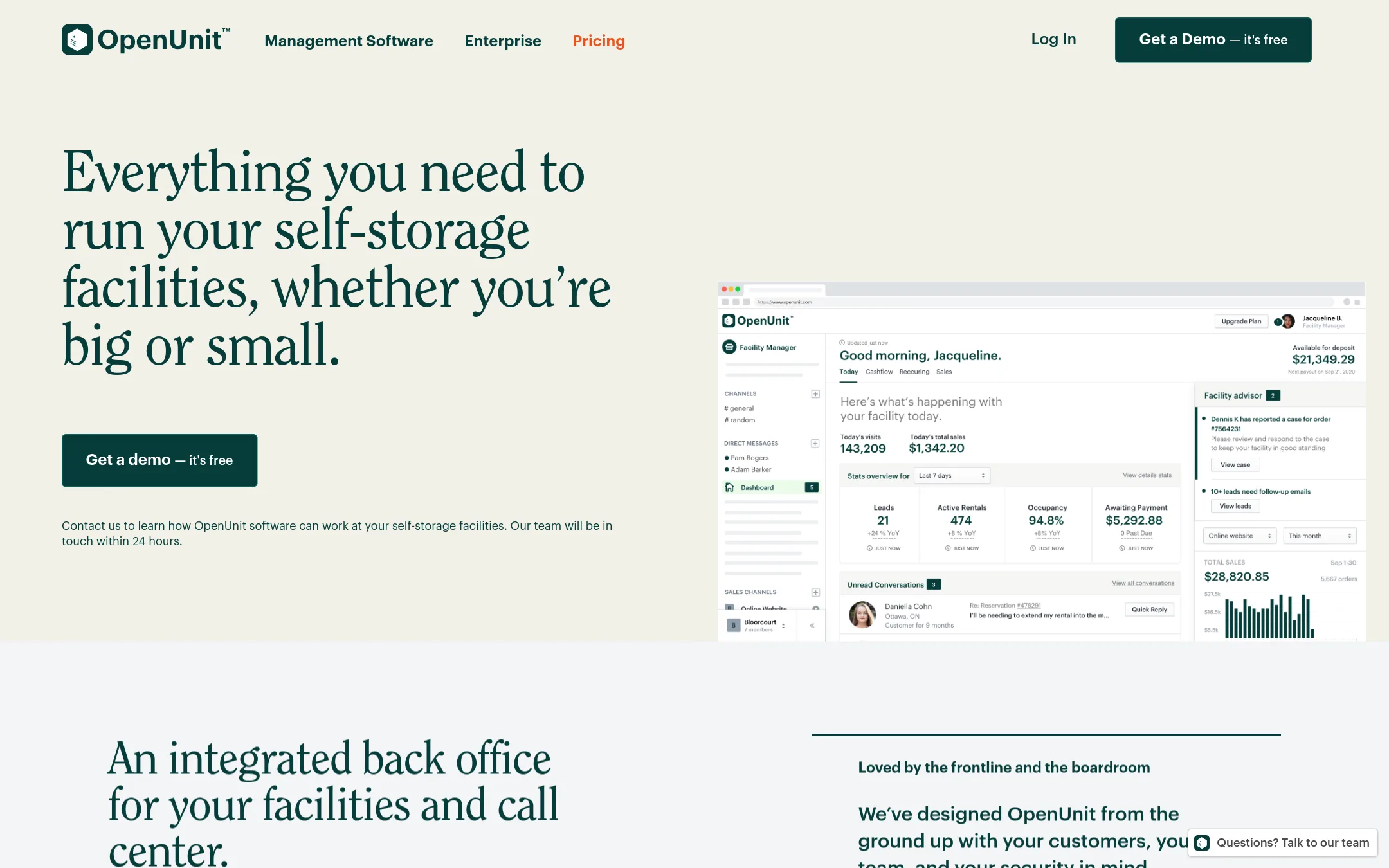 OpenUnit homepage