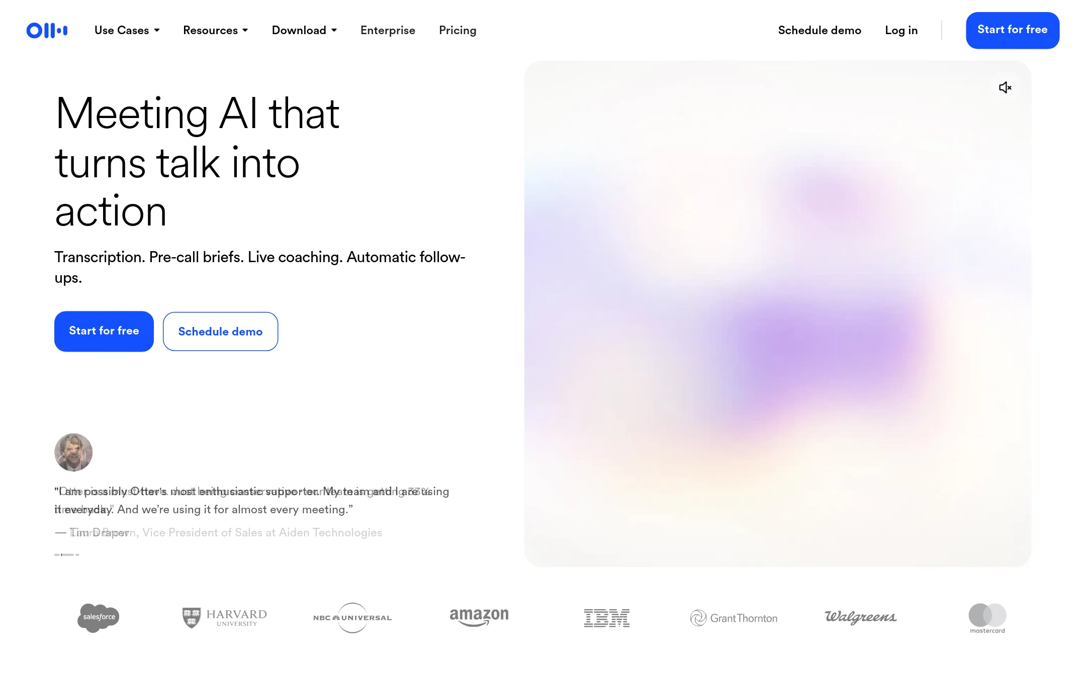 Otter.ai homepage