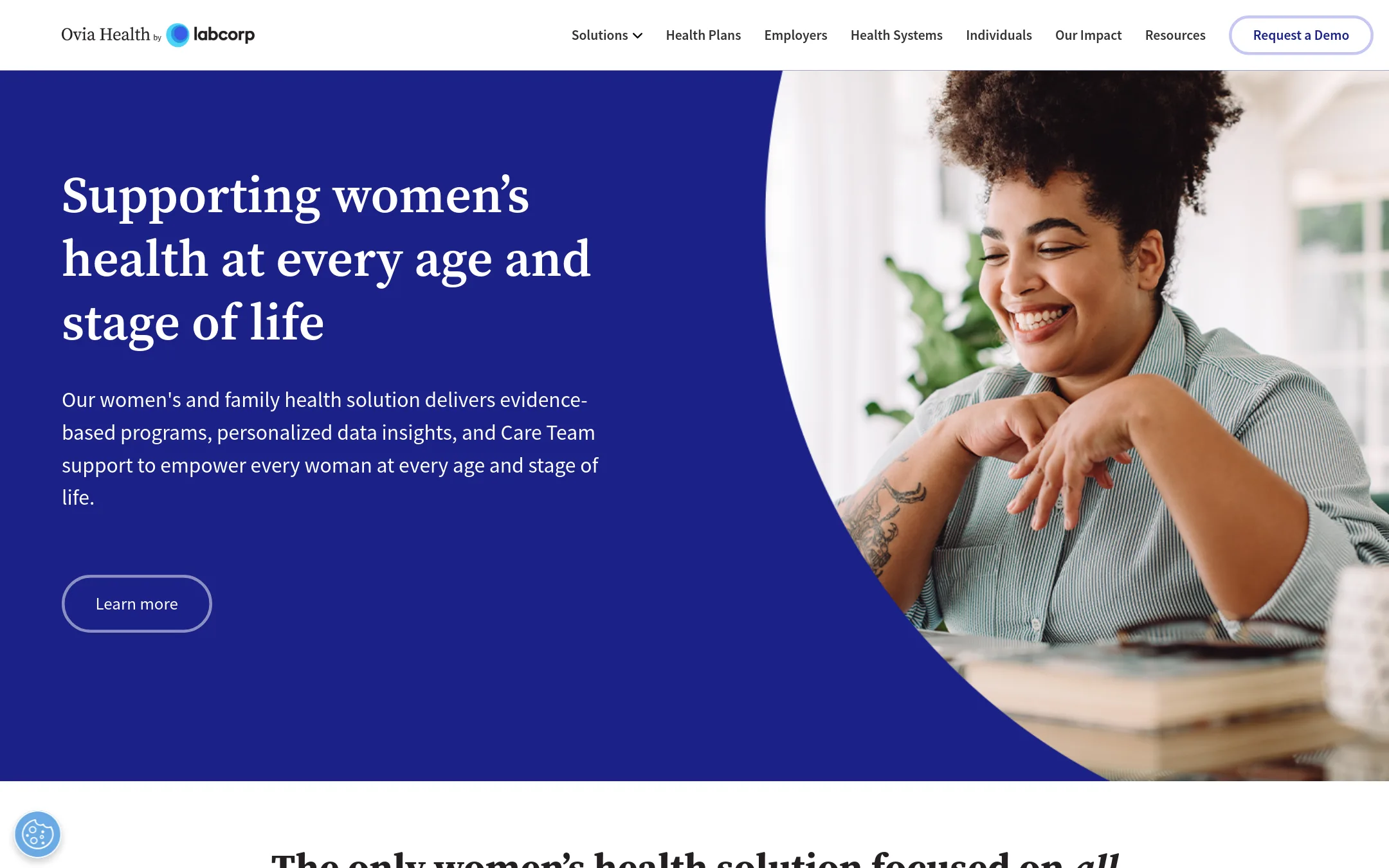 Ovia Health homepage