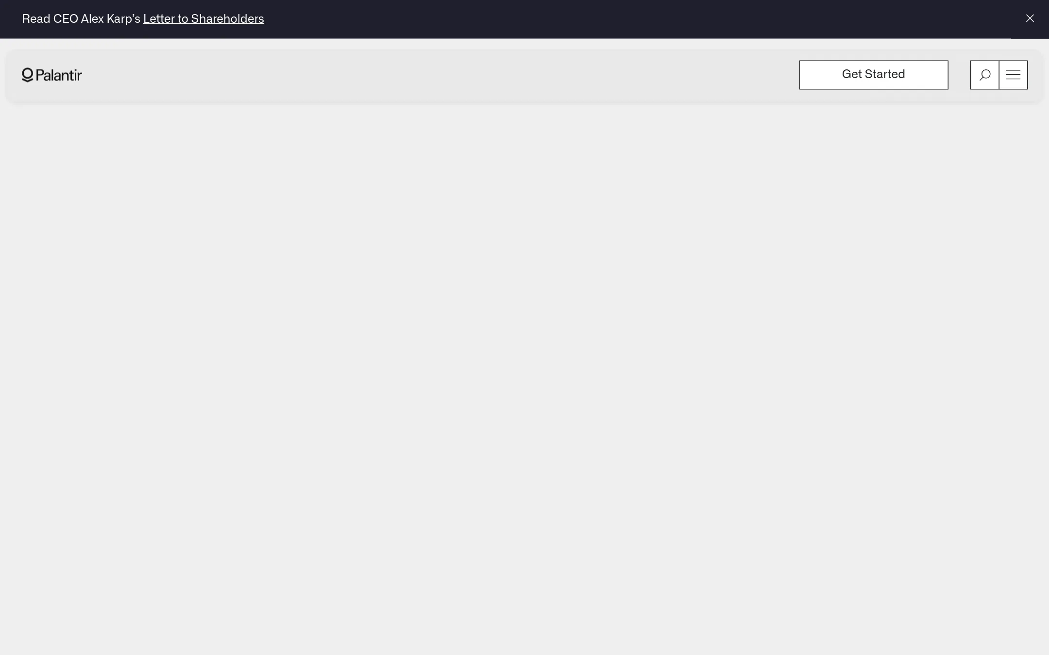 Palantir Foundry homepage