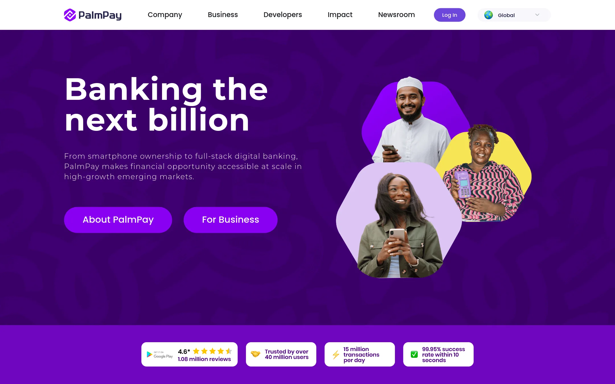 PalmPay homepage