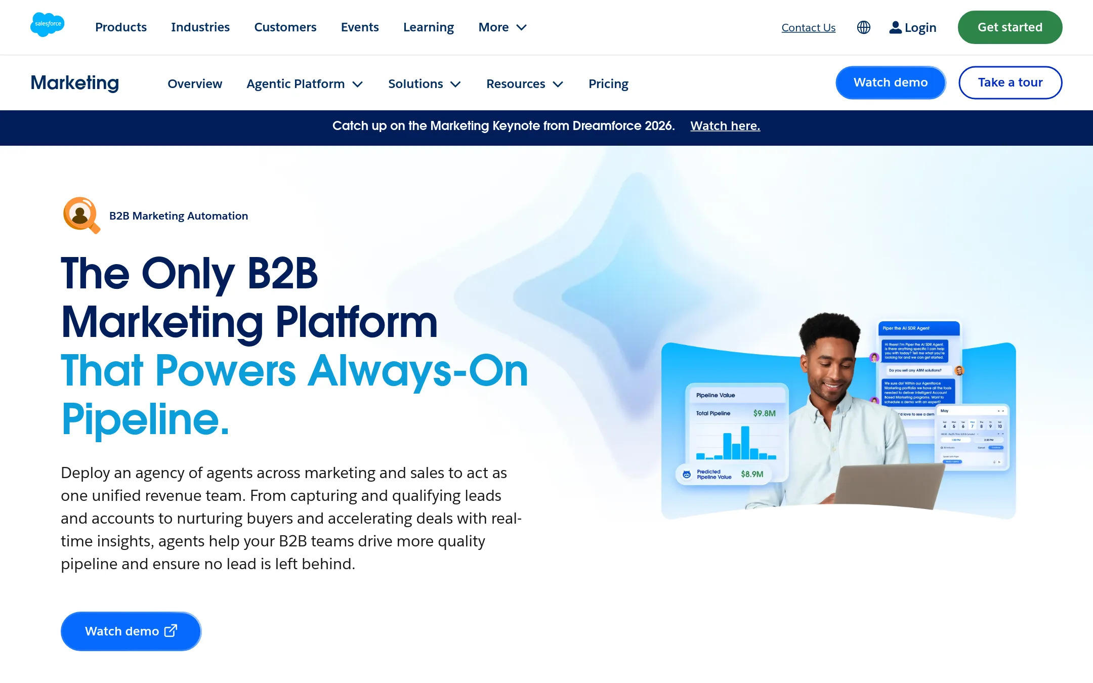 Pardot homepage