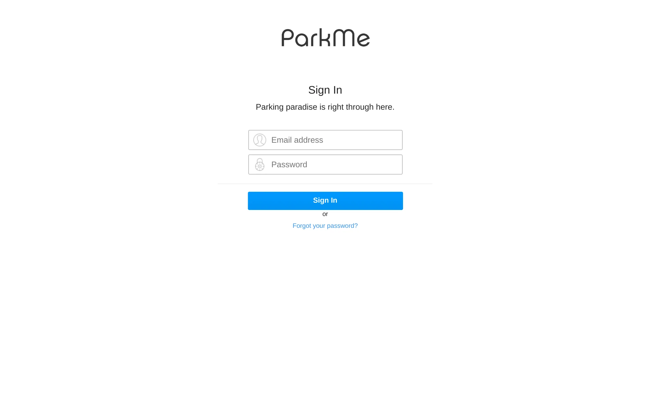 ParkMe homepage