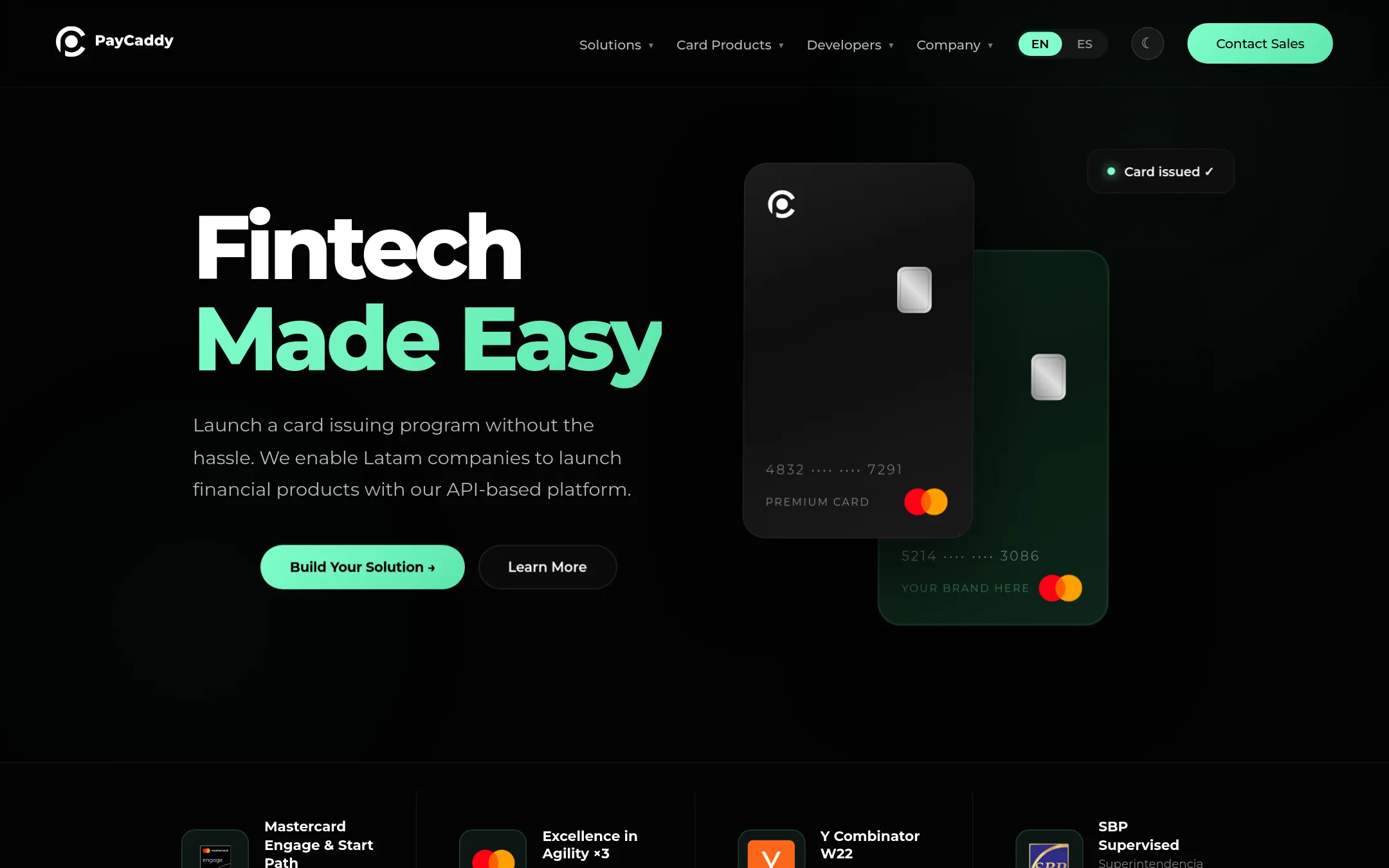 PayCaddy homepage