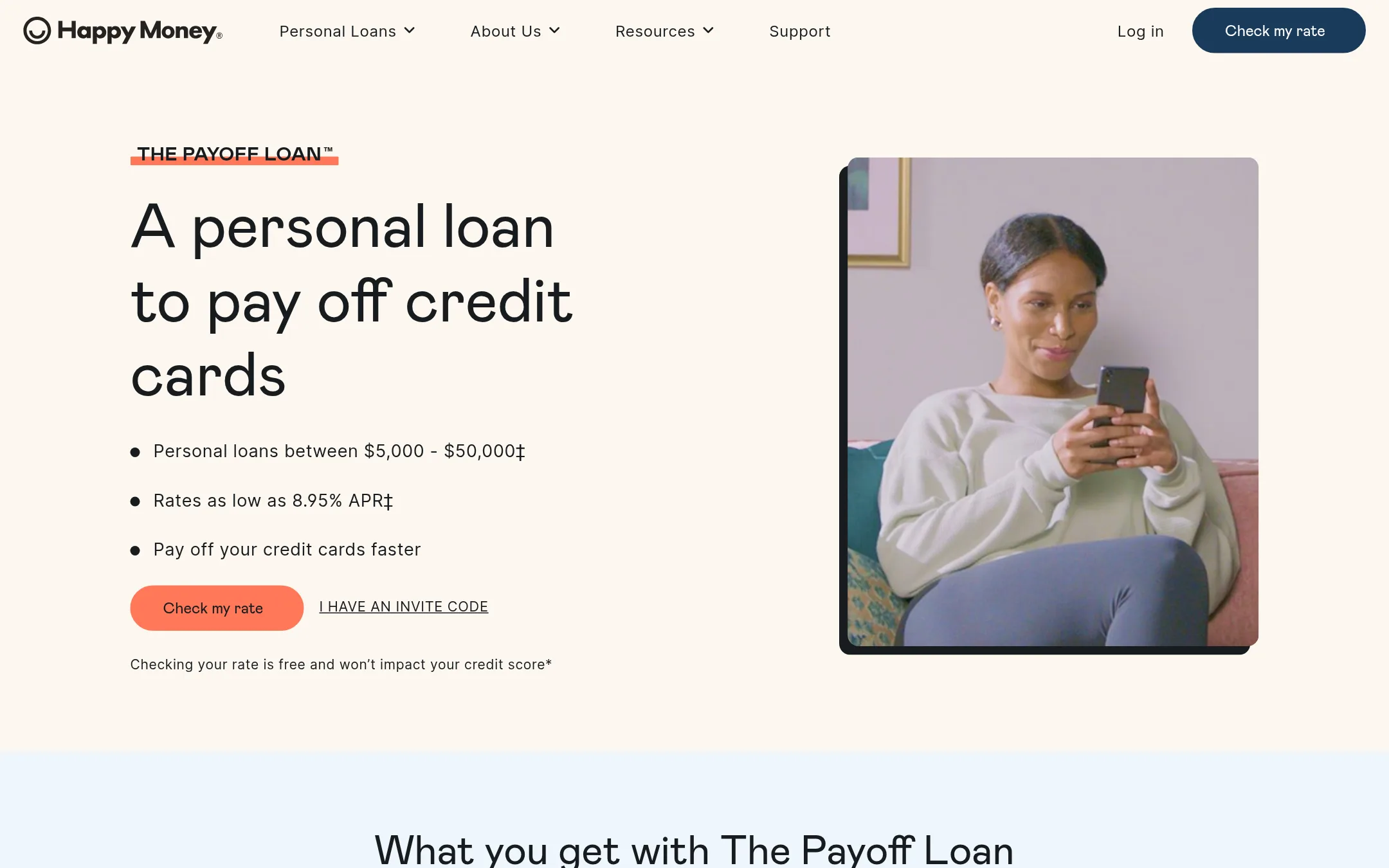Payoff homepage