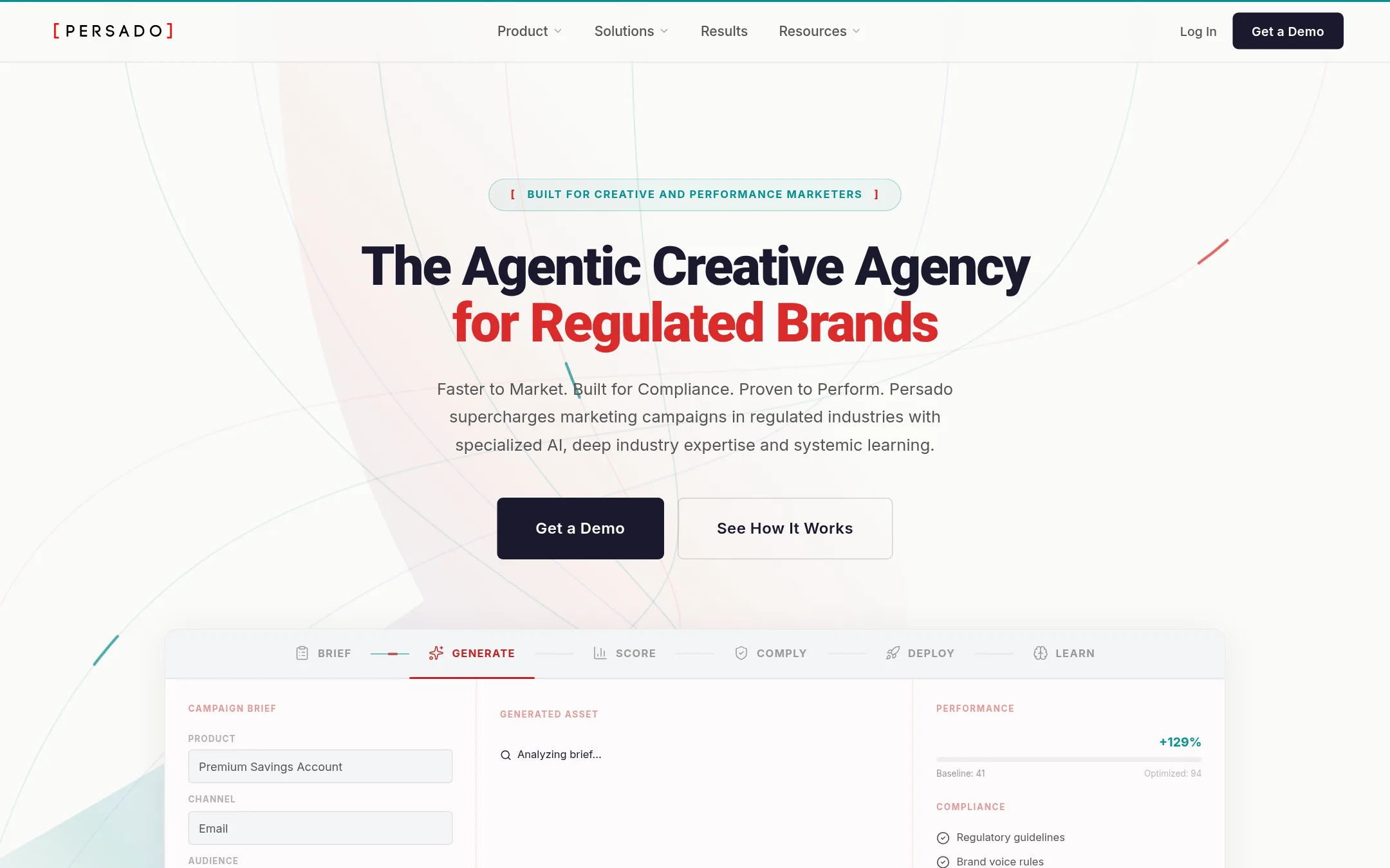 Persado homepage
