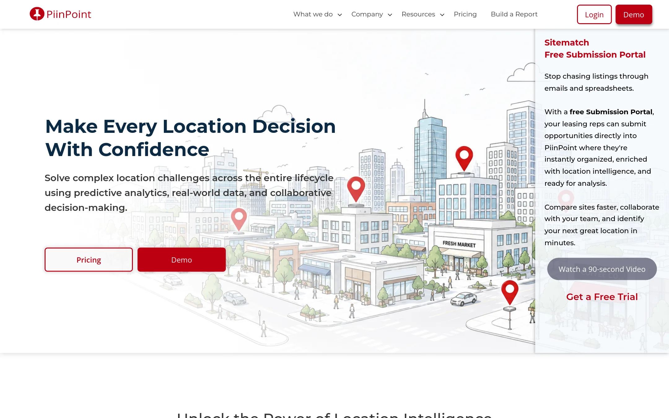 PiinPoint homepage