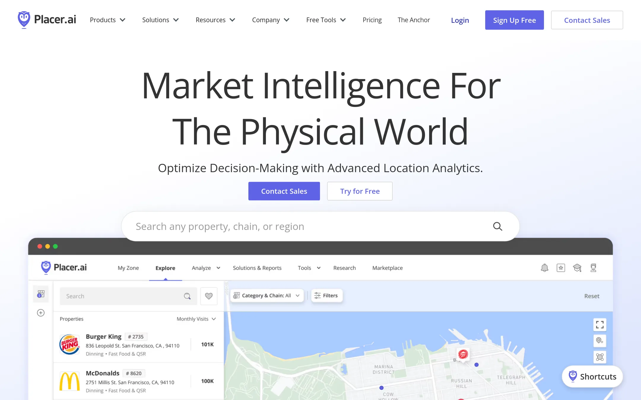 Placer.ai homepage