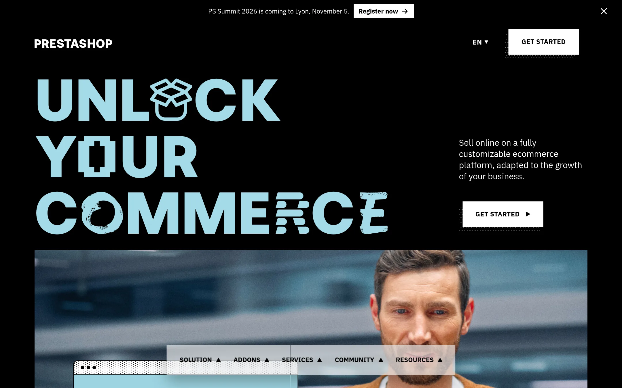 PrestaShop homepage