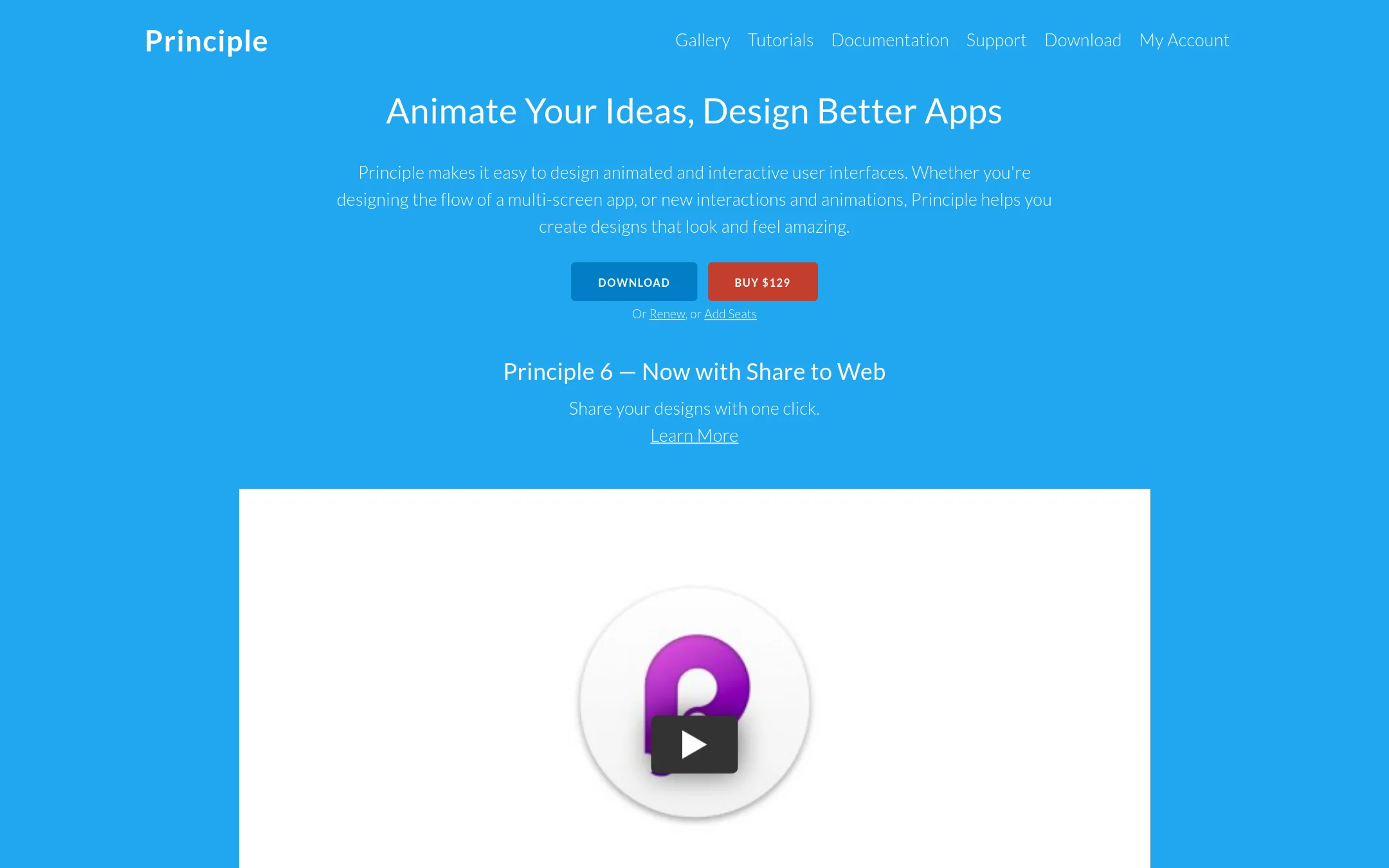 Principle homepage