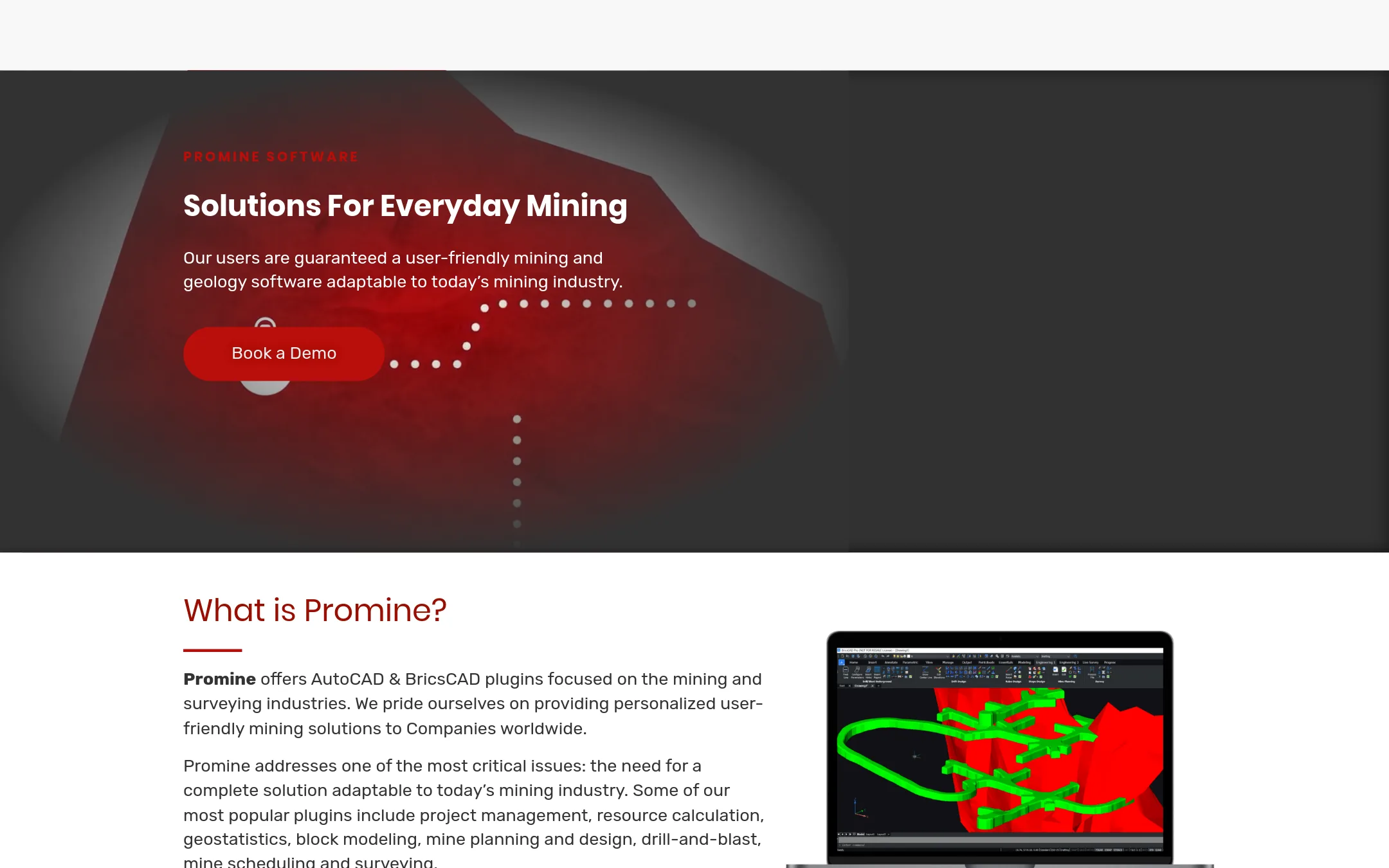 Promine homepage