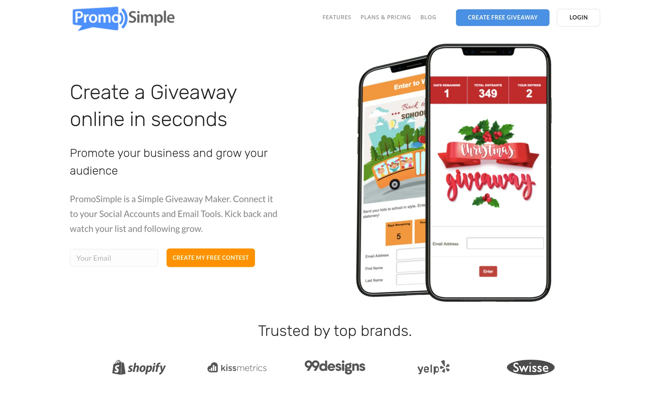 PromoSimple homepage