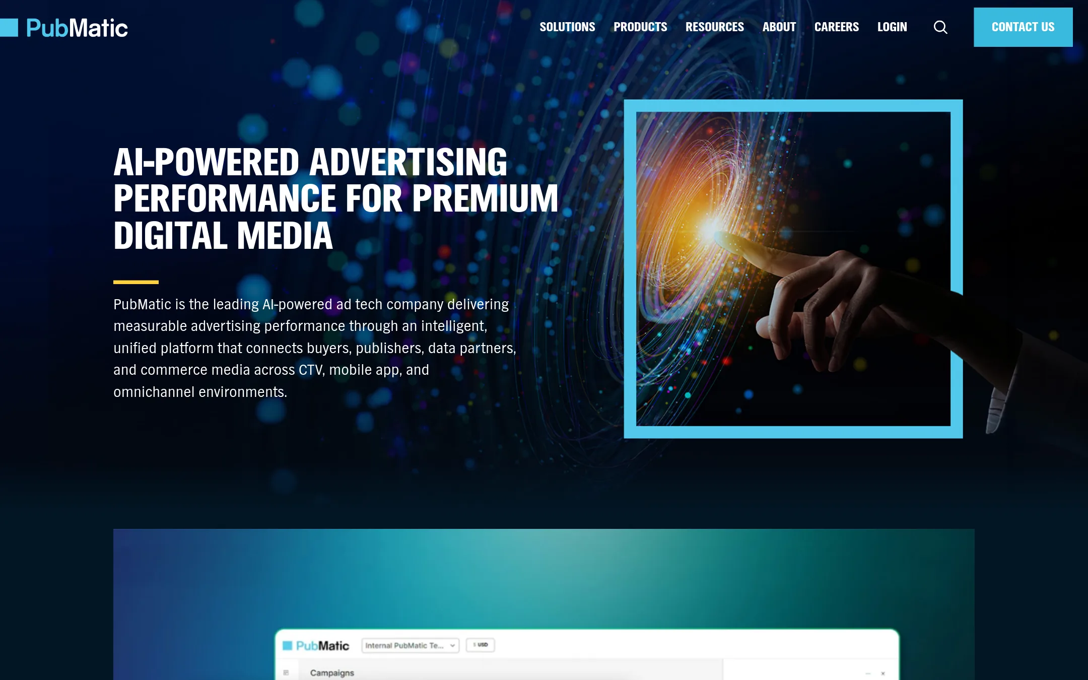 PubMatic homepage