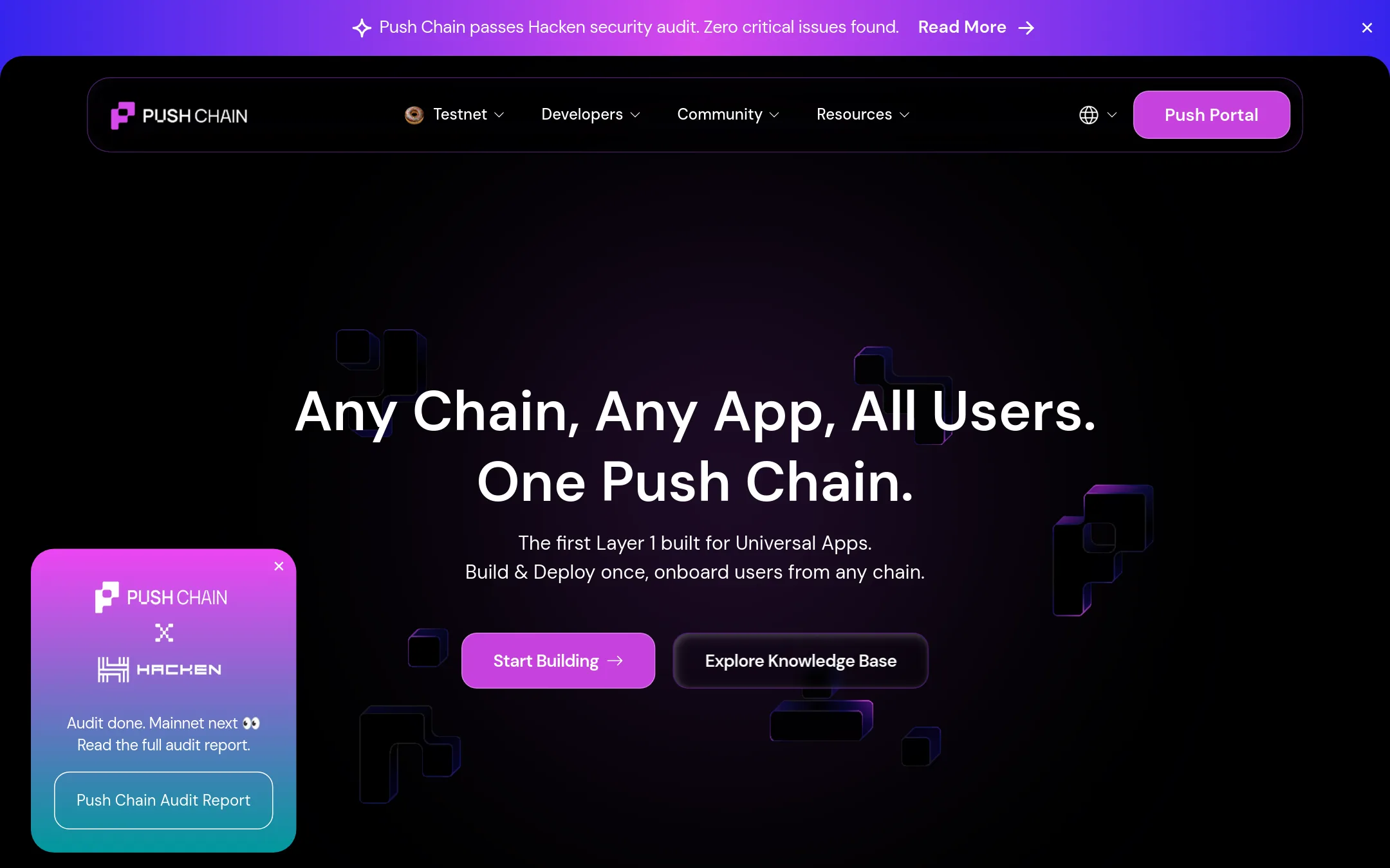 Push Protocol homepage