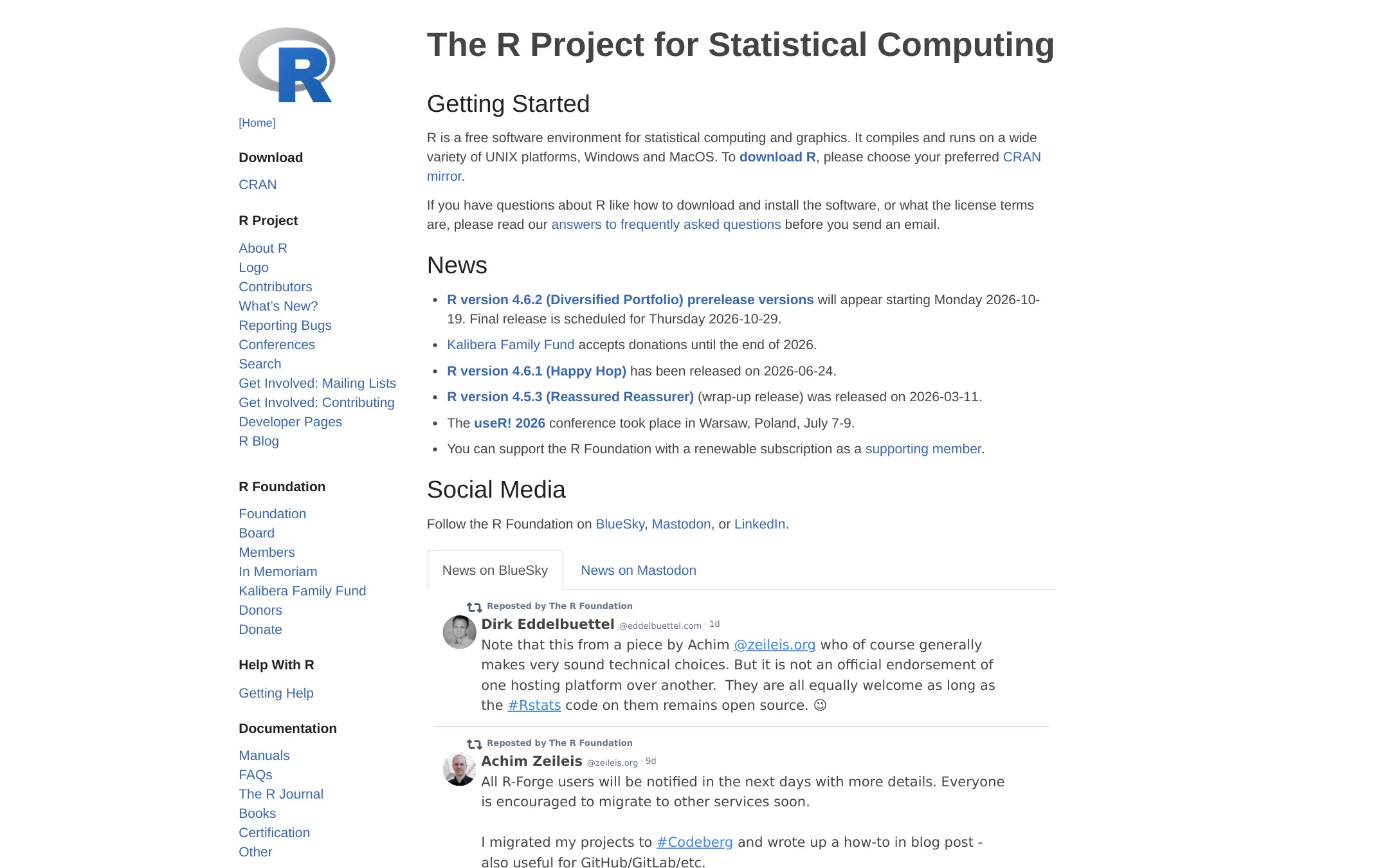 R with ggplot2 homepage