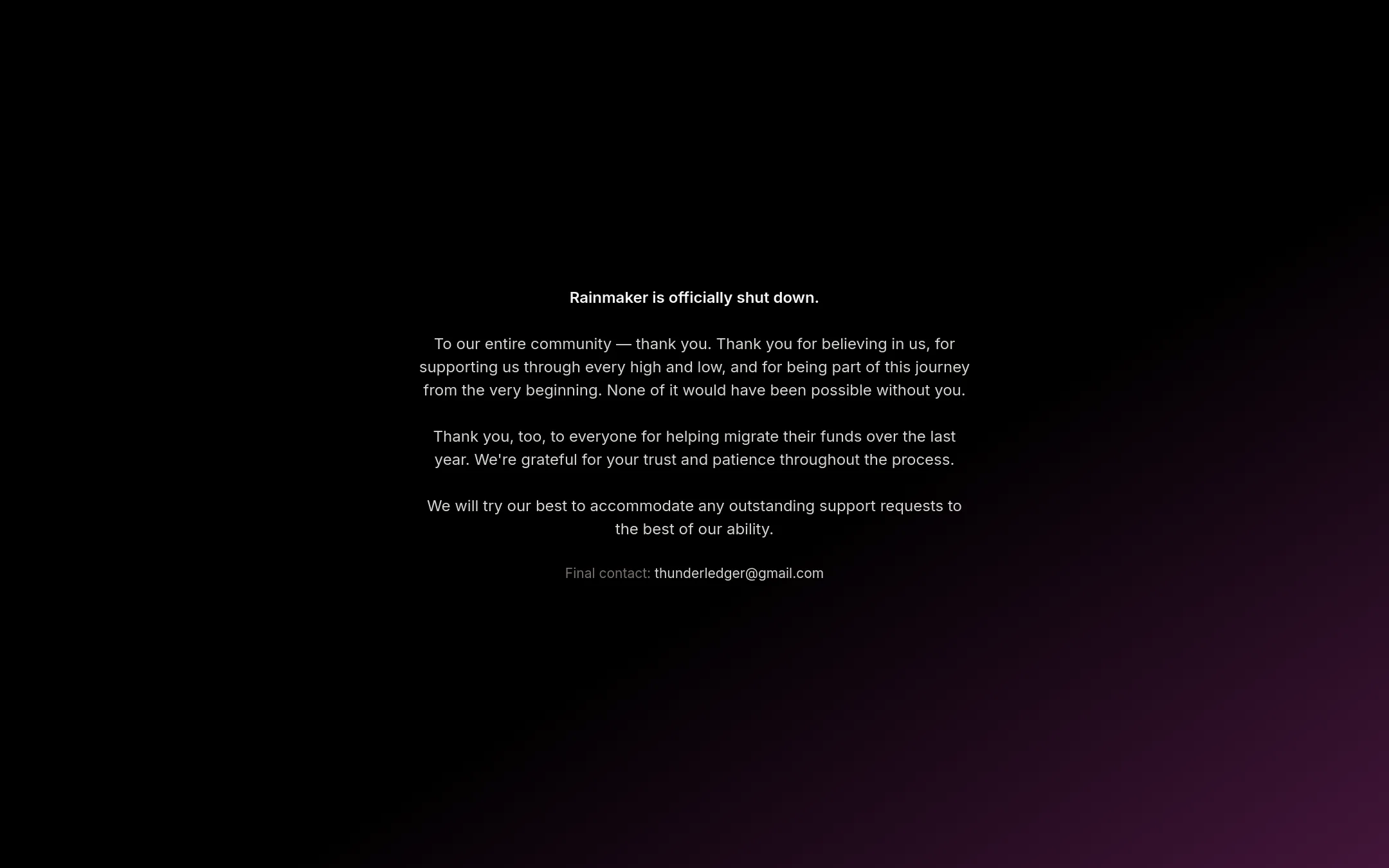 Rainmaker homepage