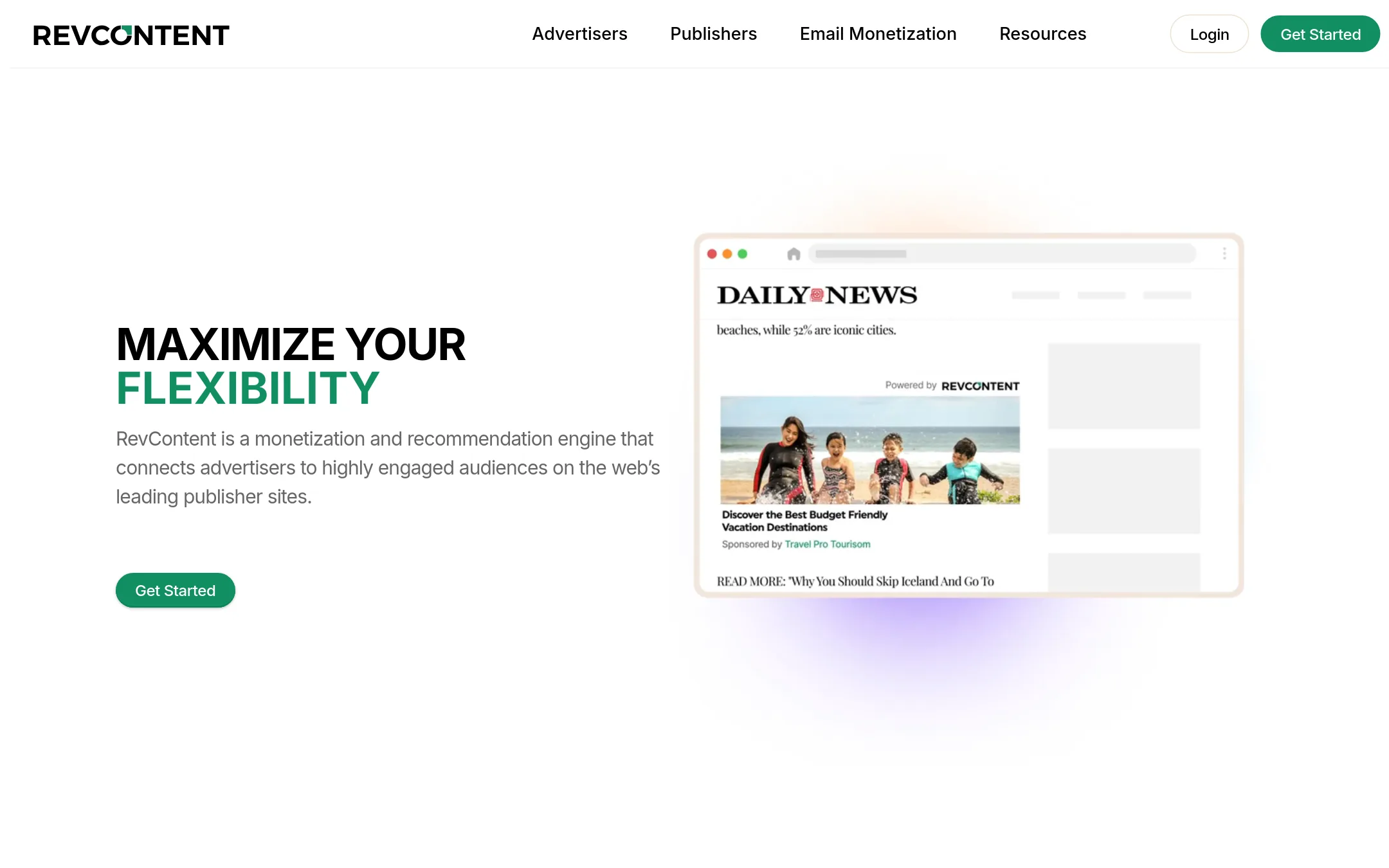Revcontent homepage