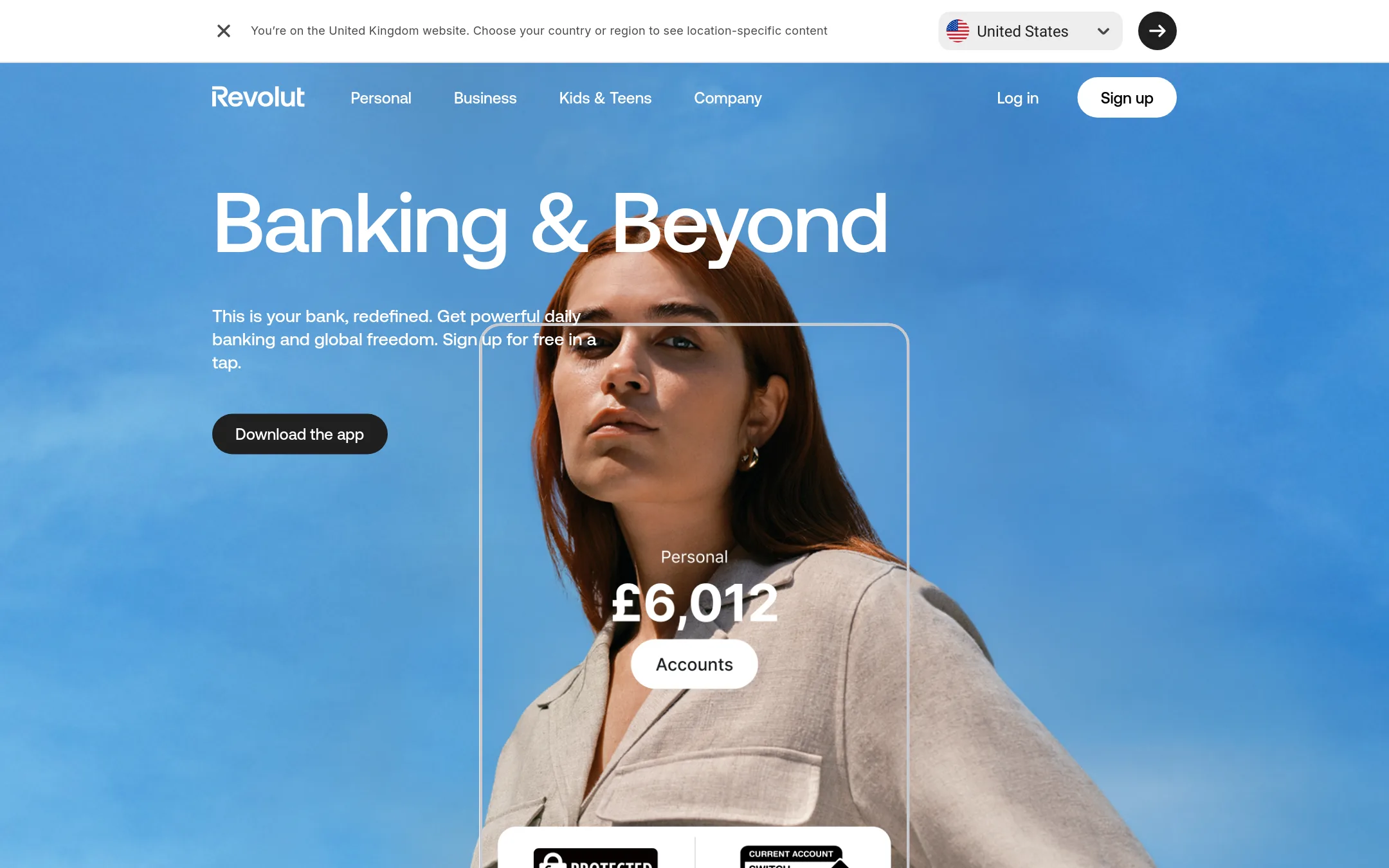 Revolut homepage