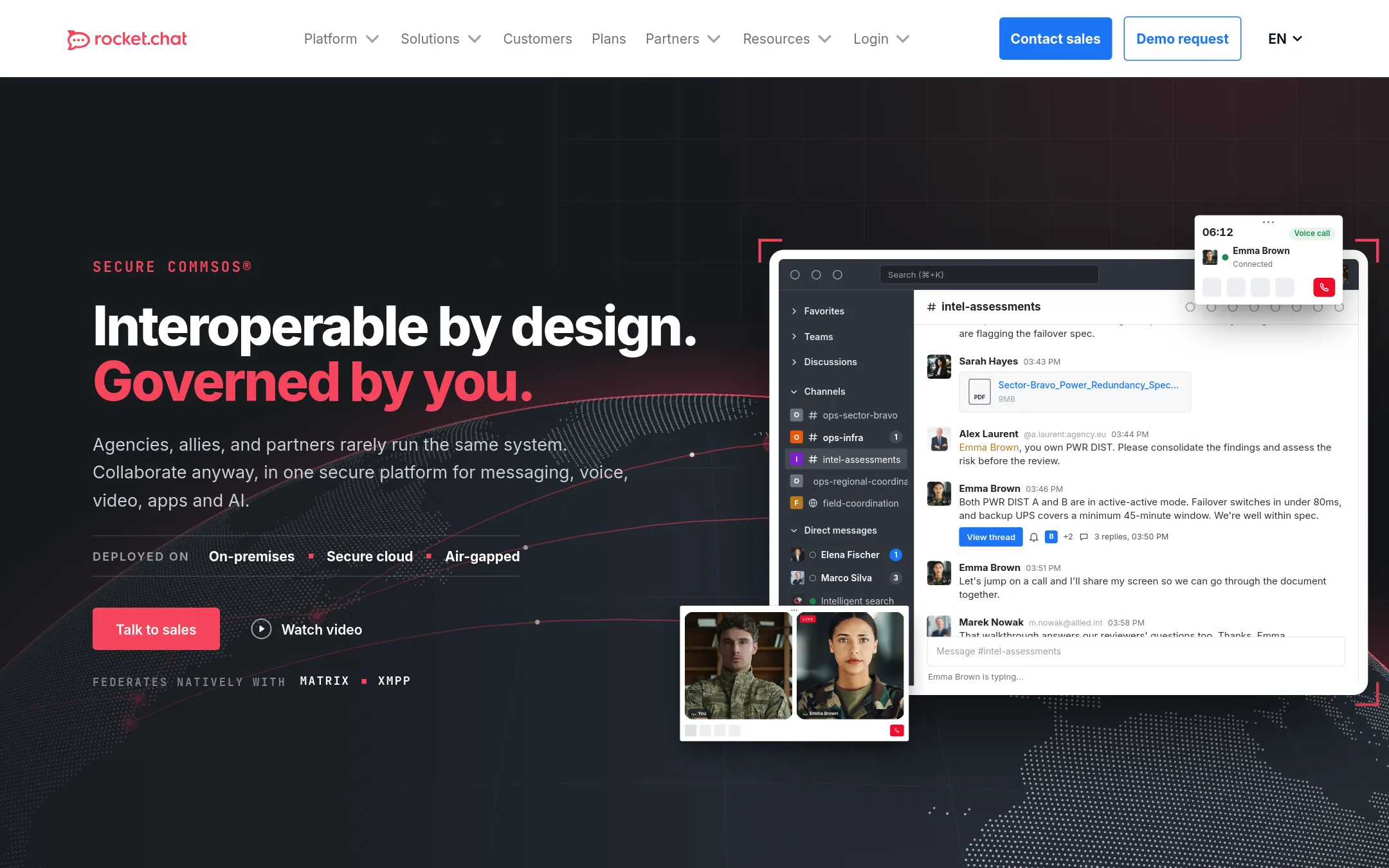 Rocket.Chat homepage
