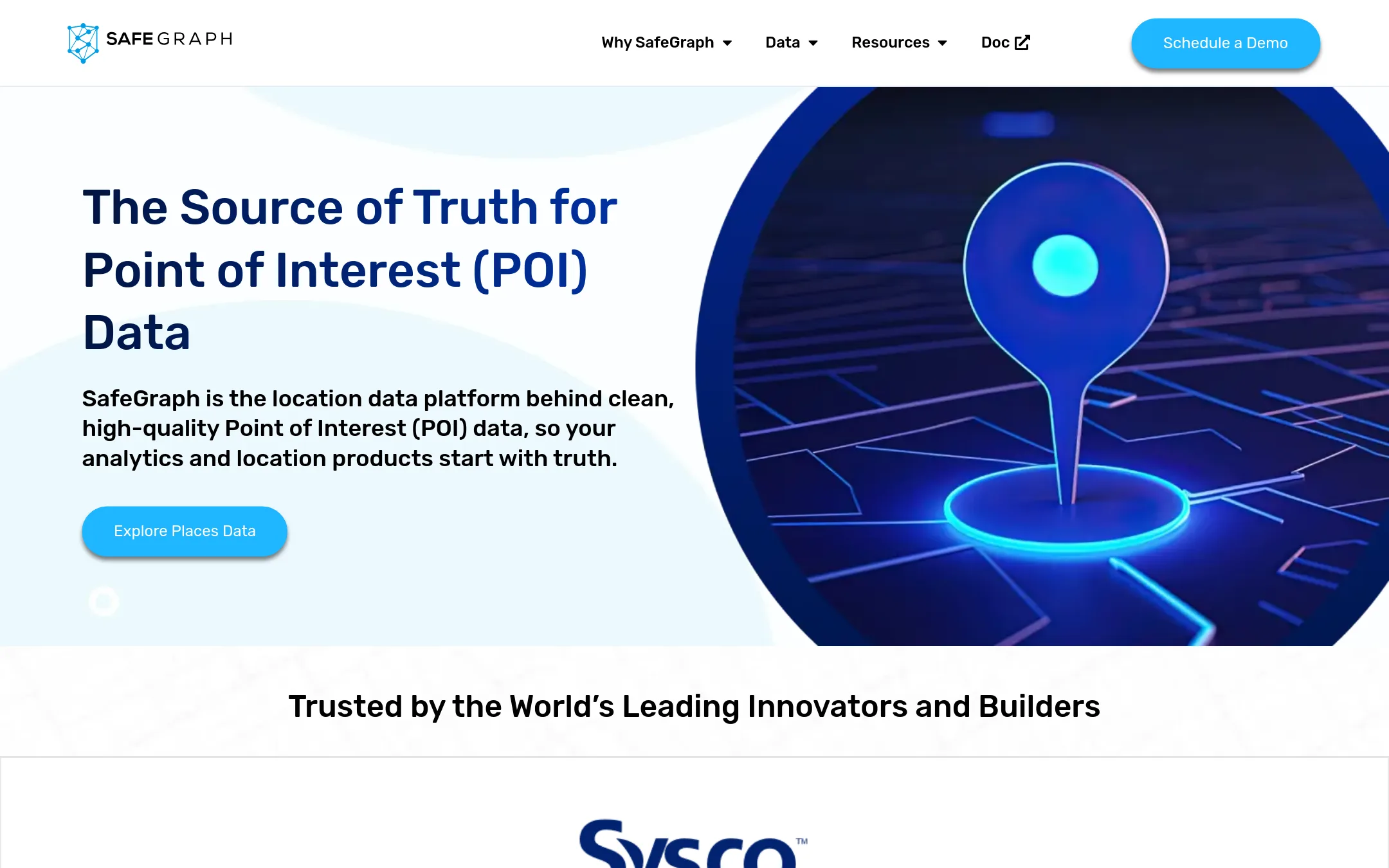 SafeGraph homepage