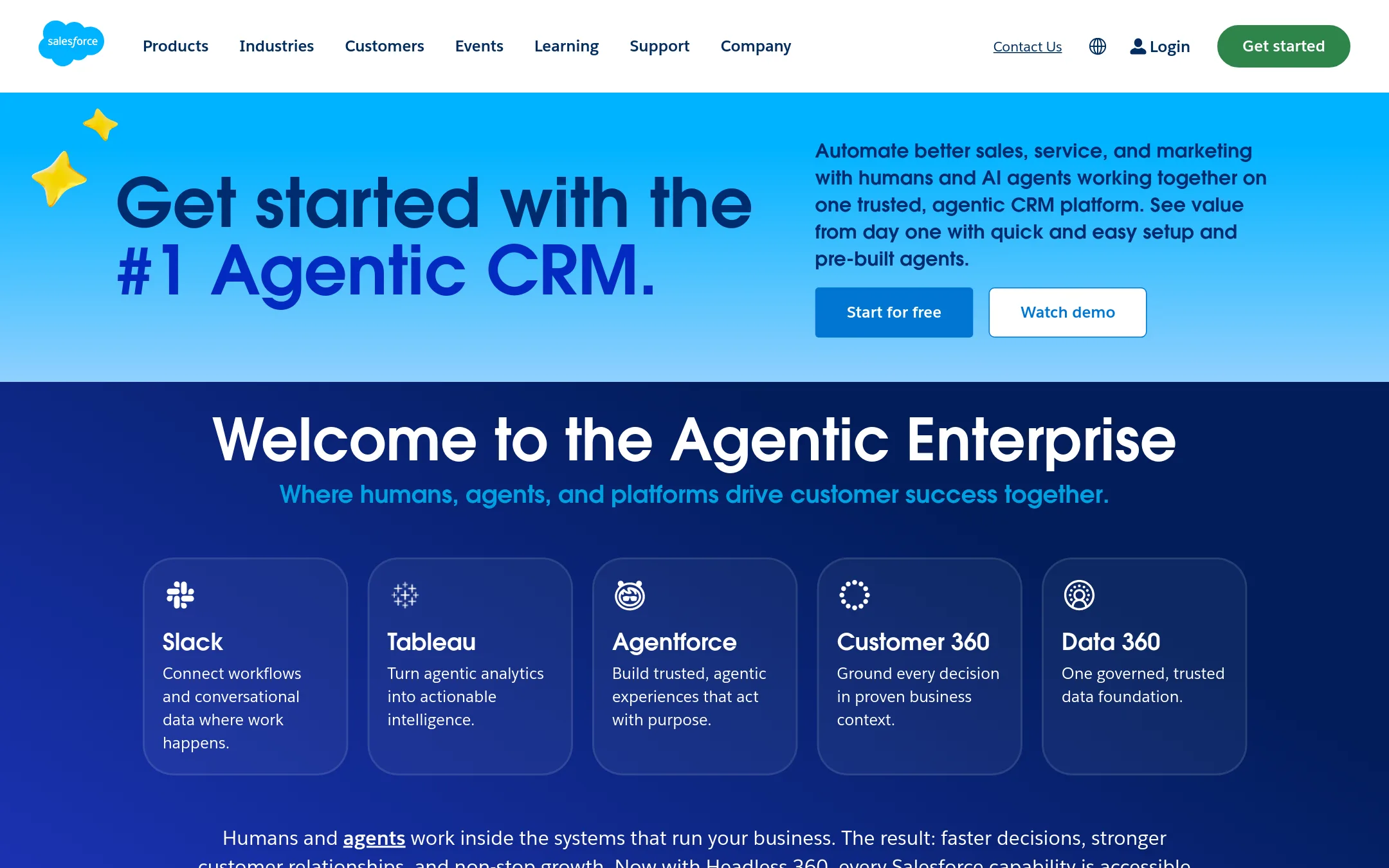 Salesforce homepage