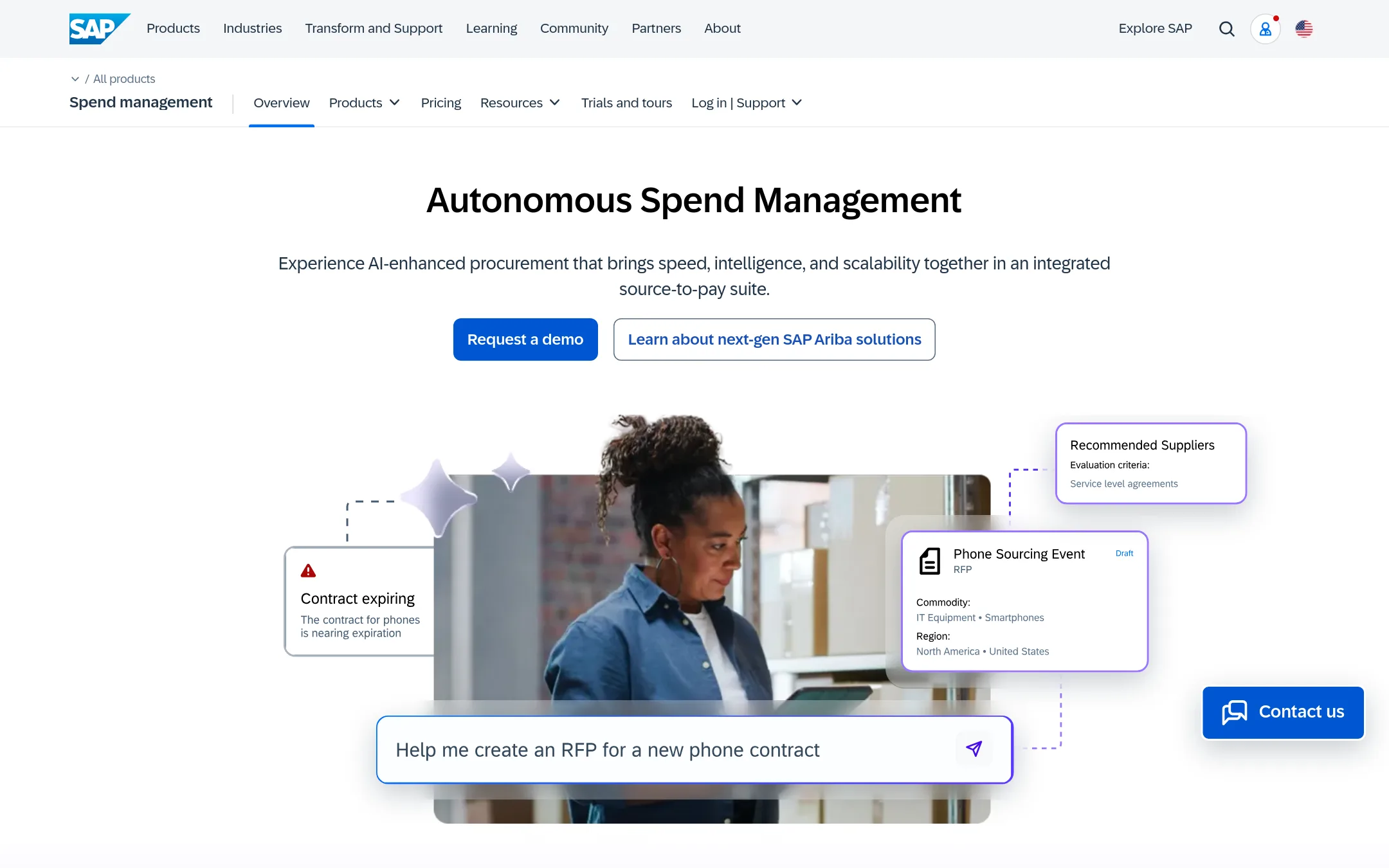 SAP Ariba homepage