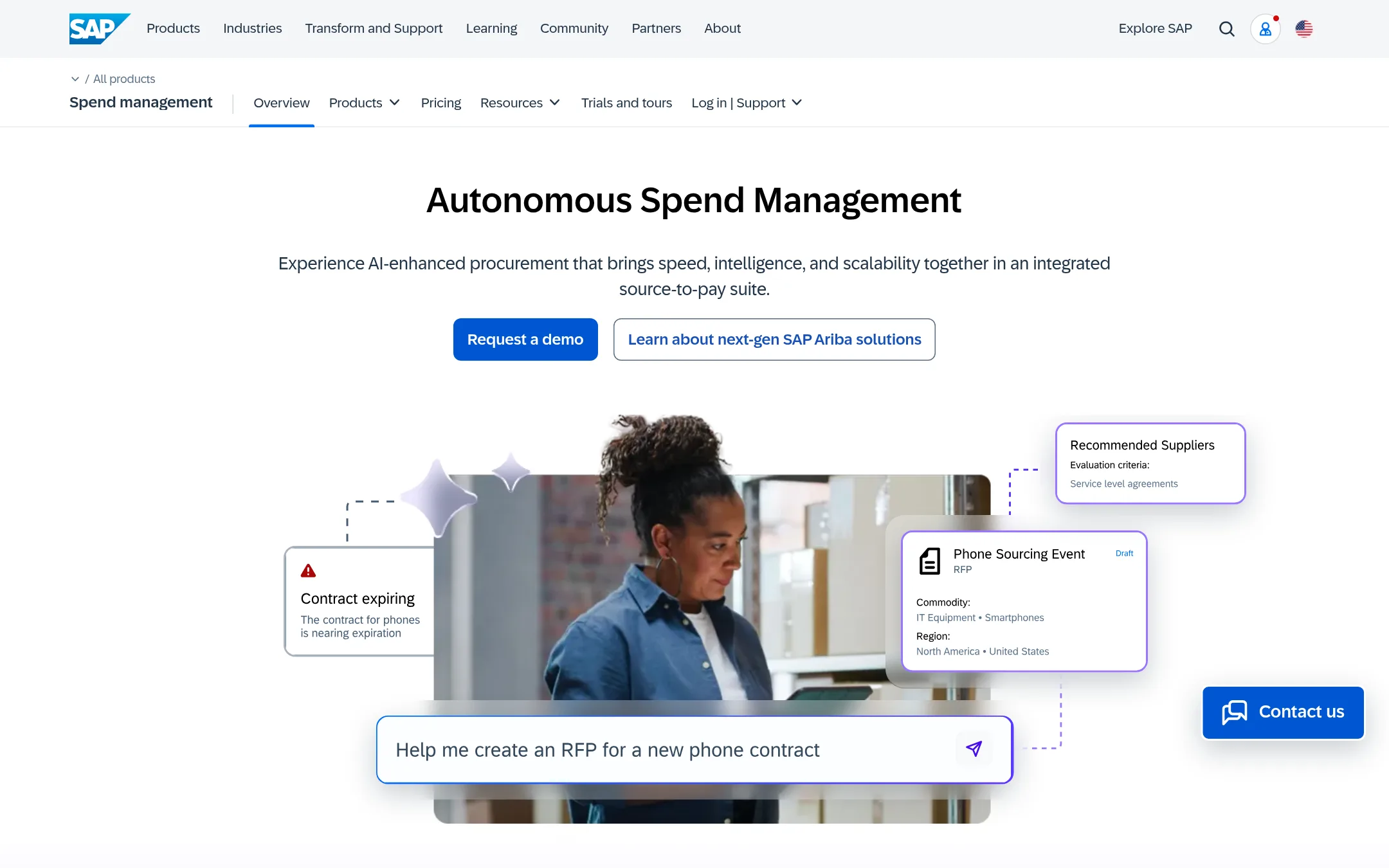 SAP Ariba homepage