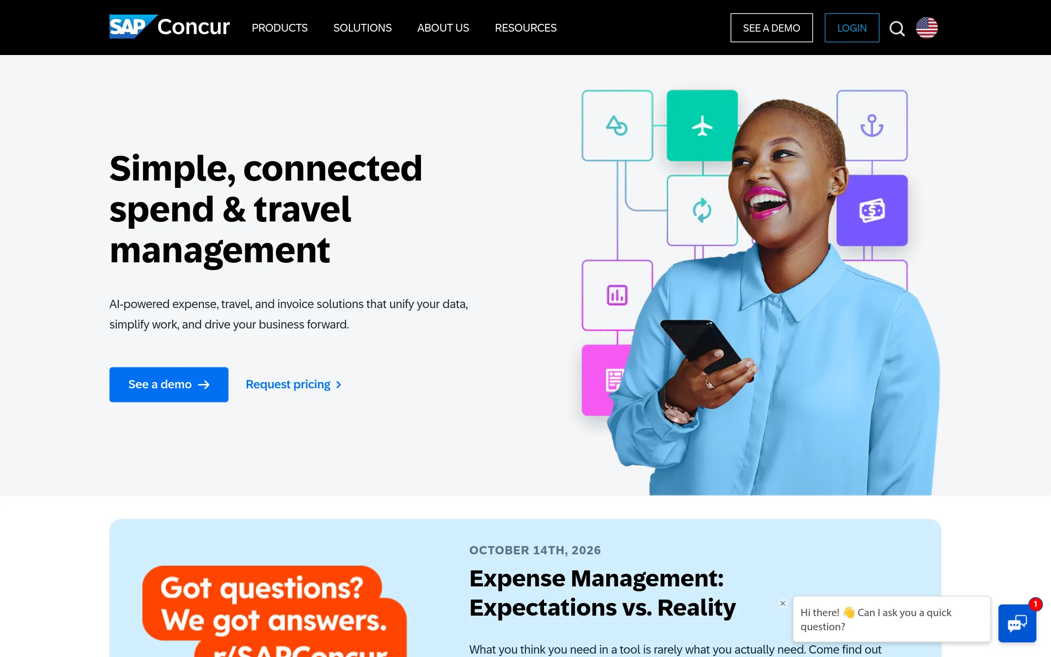SAP Concur homepage