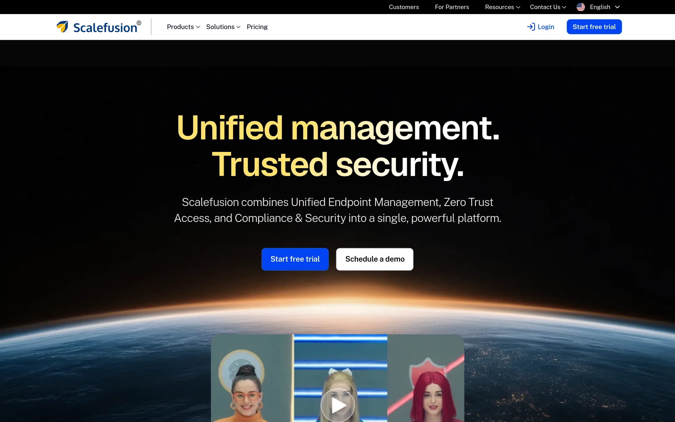 Scalefusion homepage