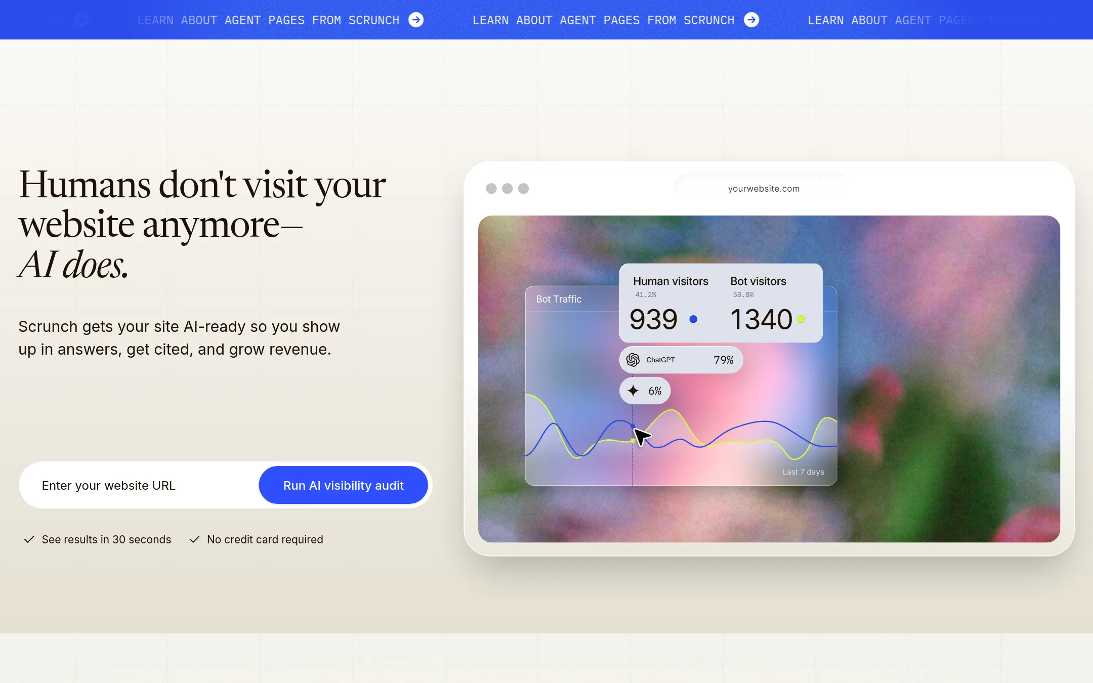 Scrunch homepage