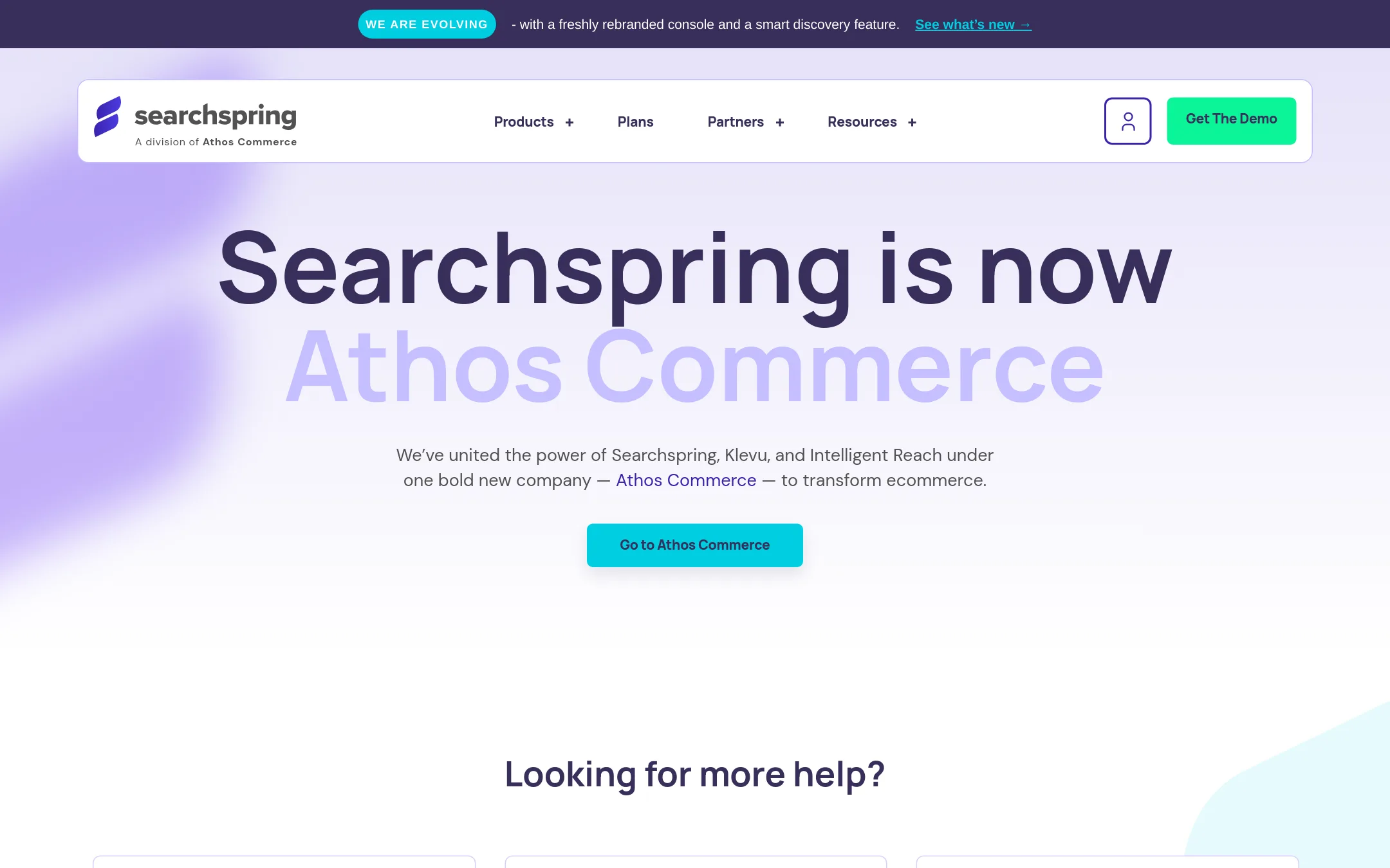 Searchspring homepage