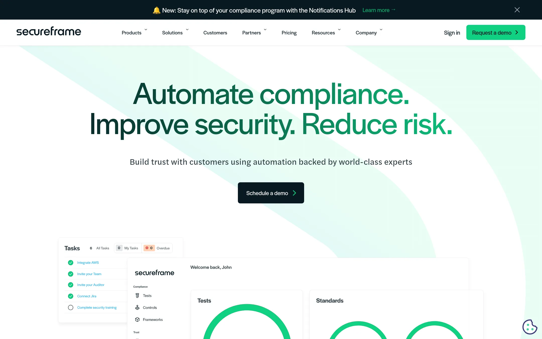 Secureframe homepage