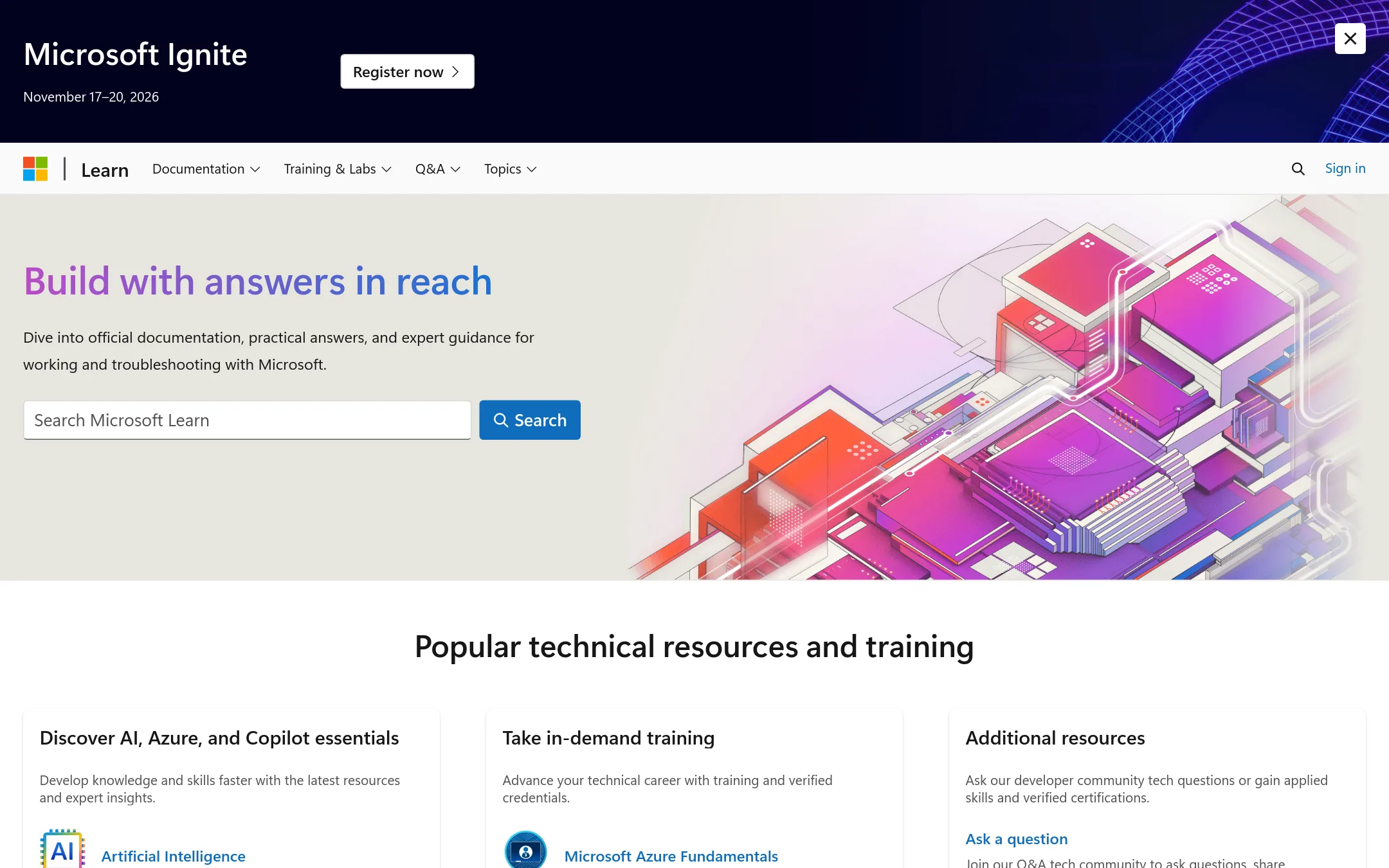 Semantic Kernel homepage