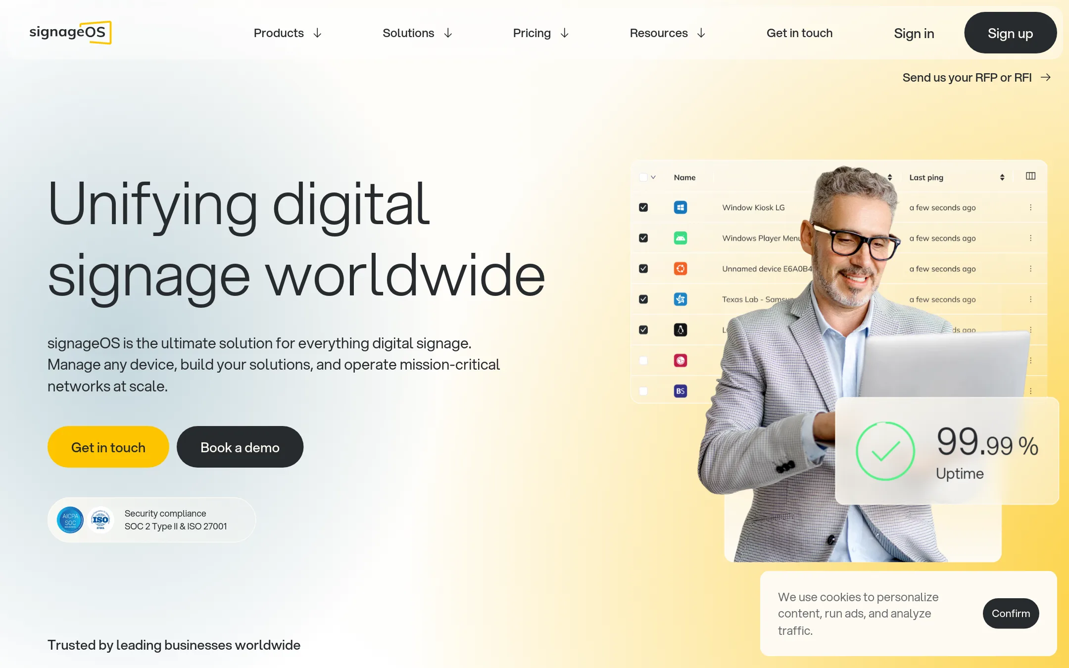 SignageOS homepage