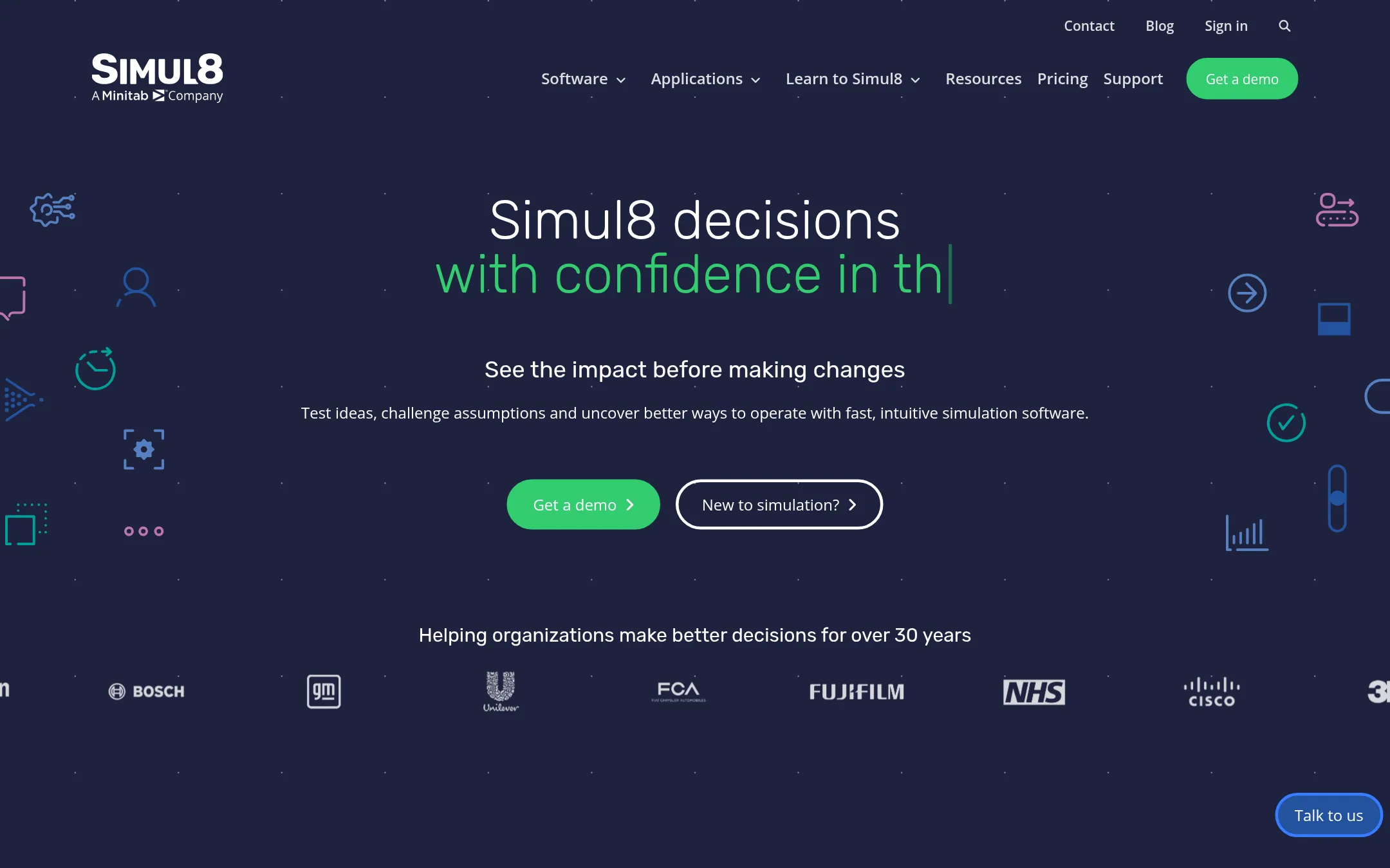 Simul8 homepage