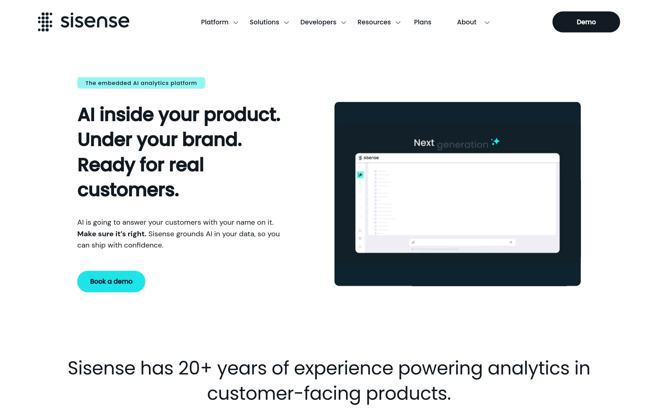 Sisense homepage