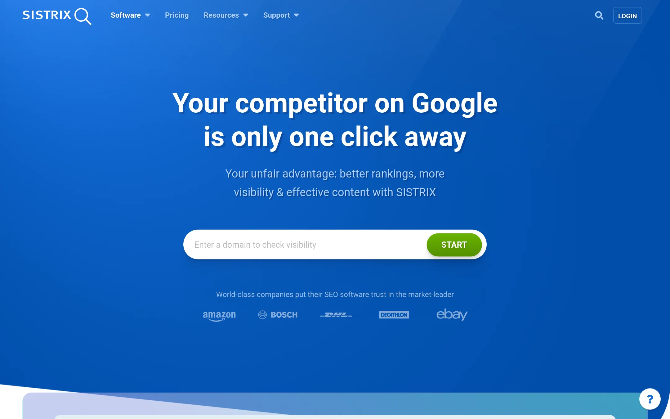 Sistrix homepage