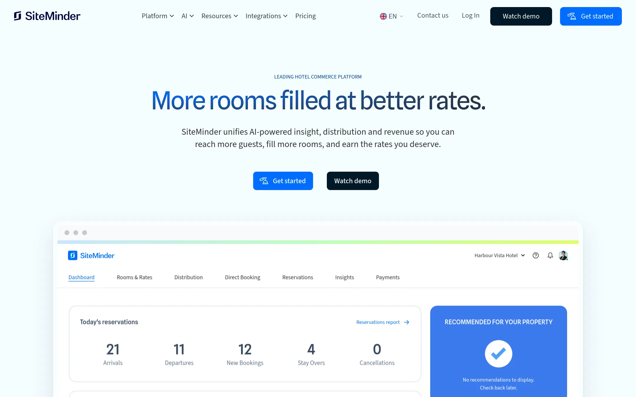 SiteMinder homepage