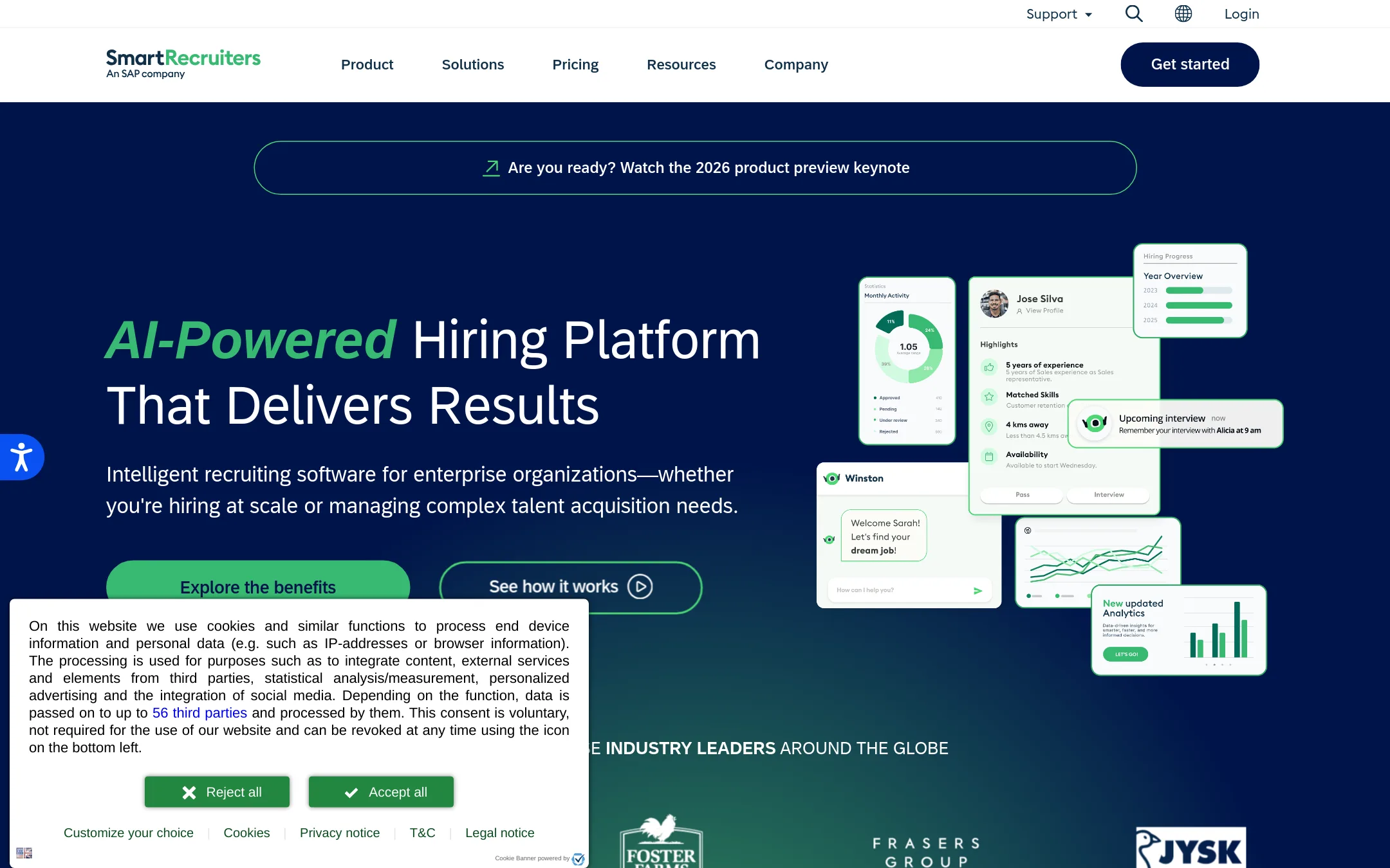 SmartRecruiters homepage