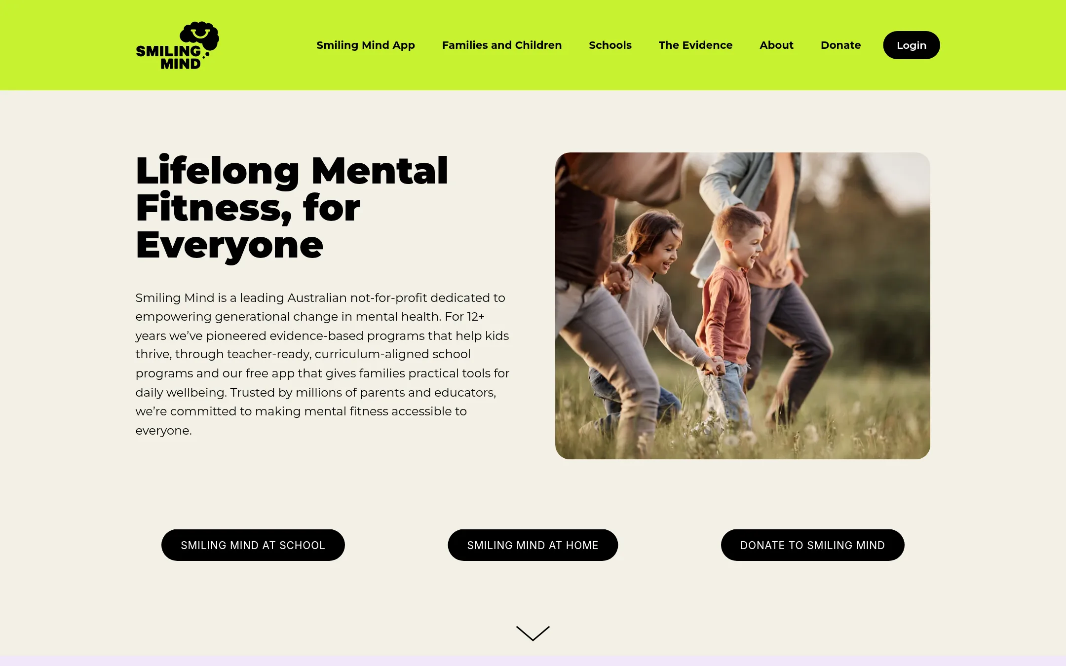 Smiling Mind homepage