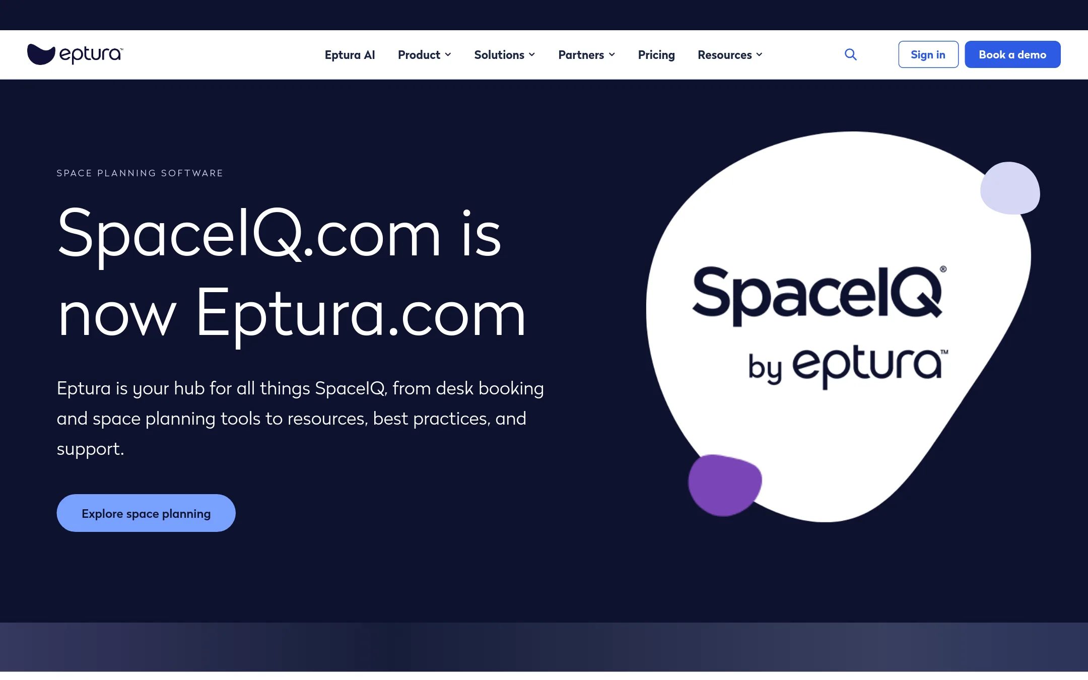 SpaceIQ homepage
