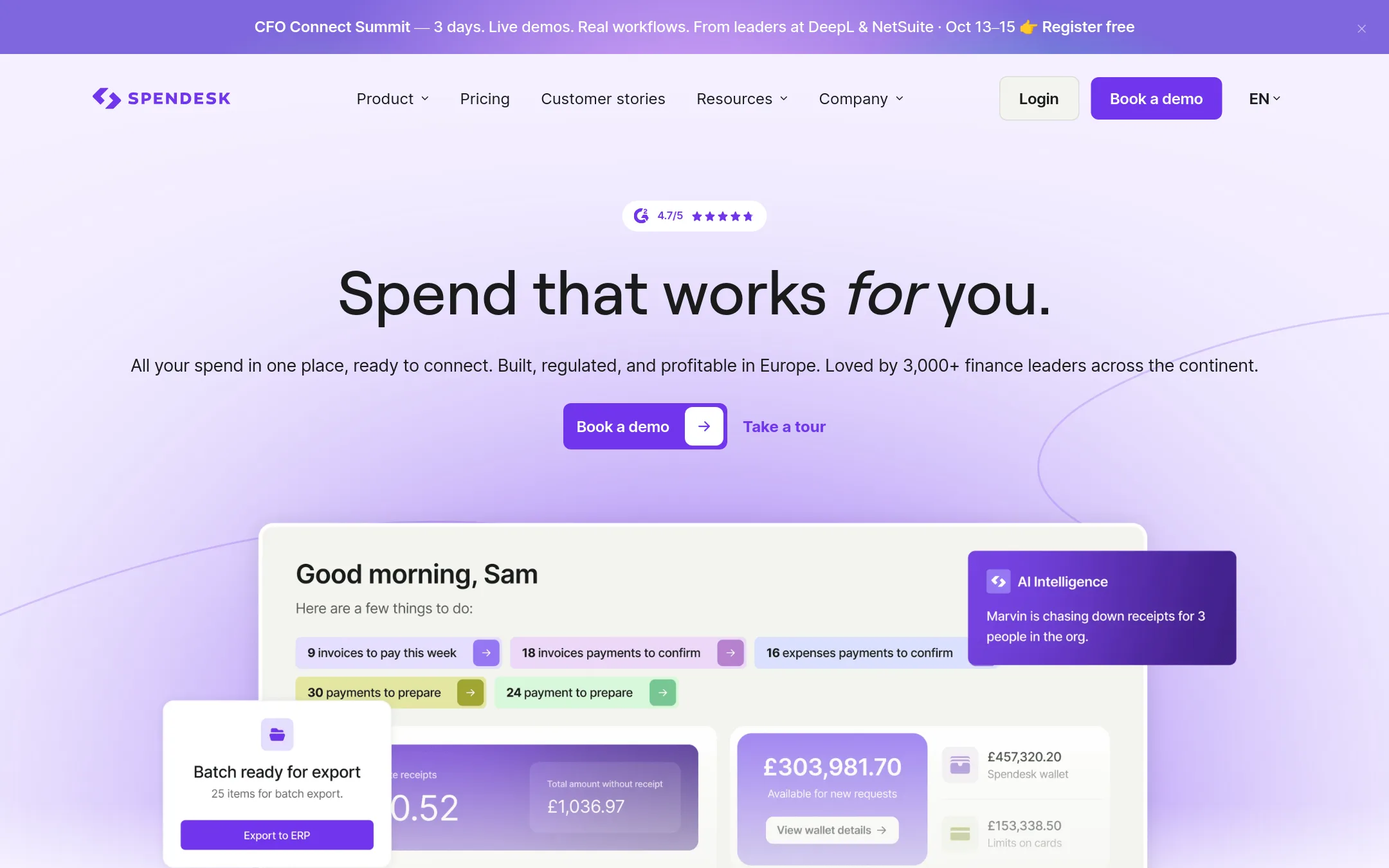 Spendesk homepage