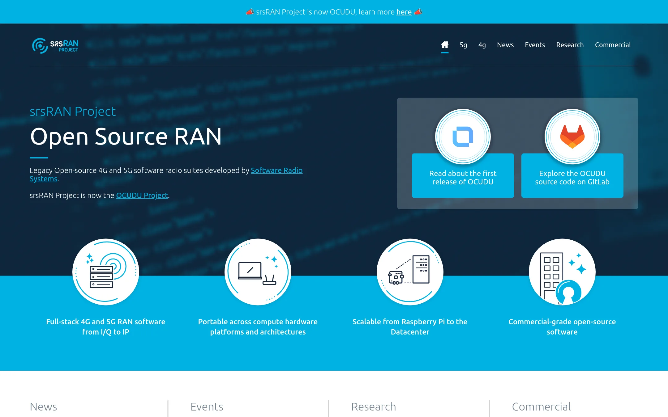 srsRAN homepage