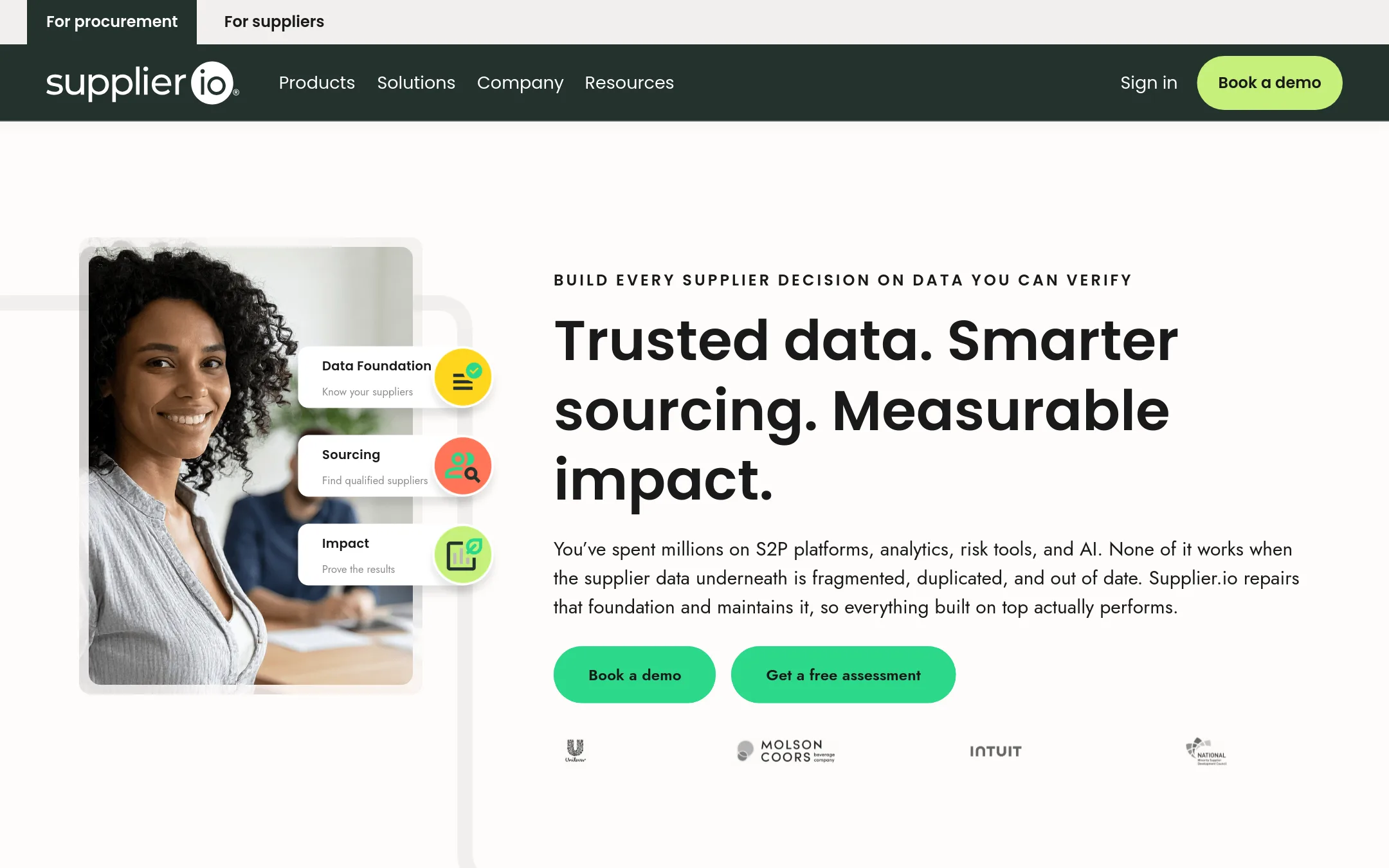 Supplier.io homepage