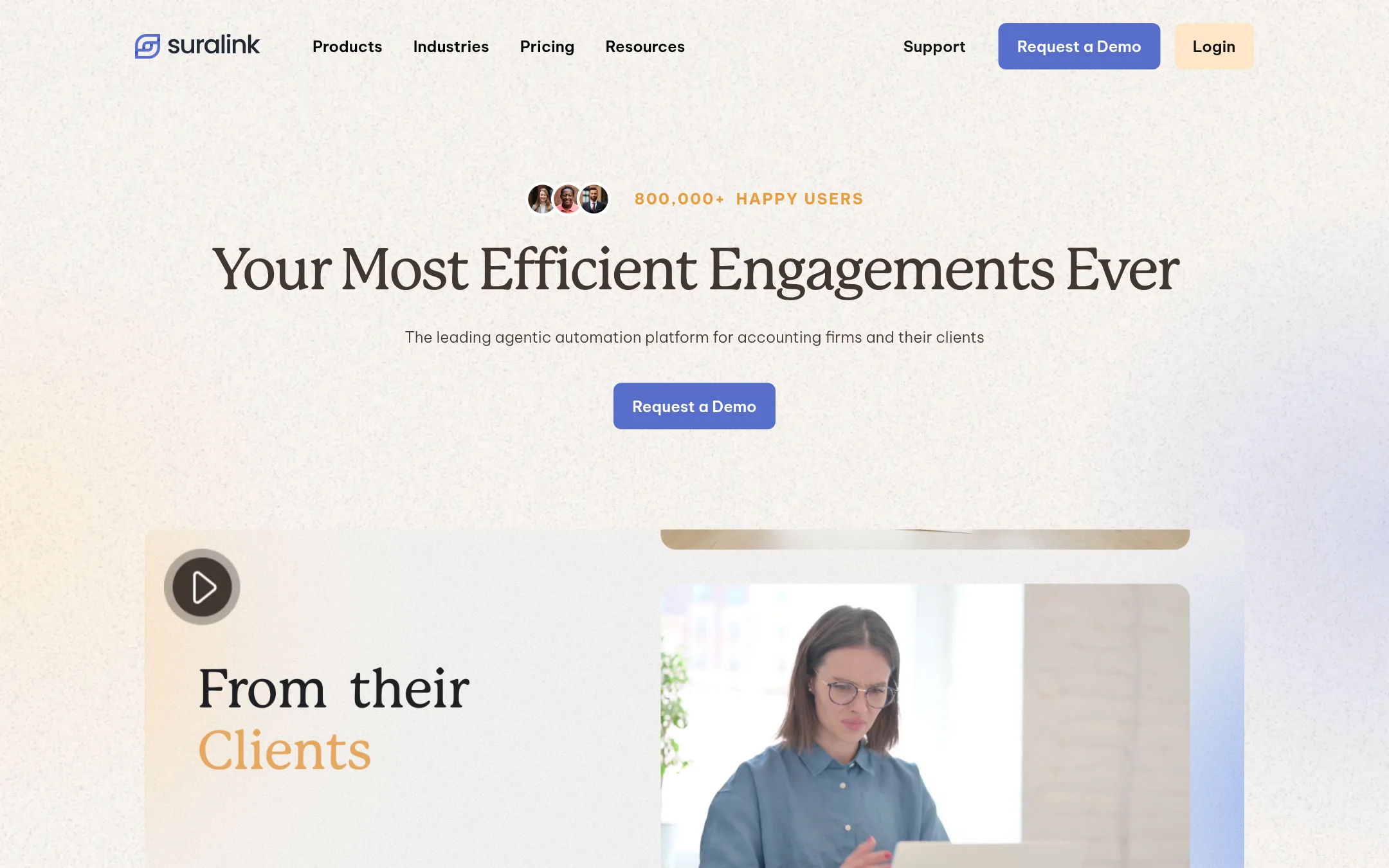 Suralink homepage